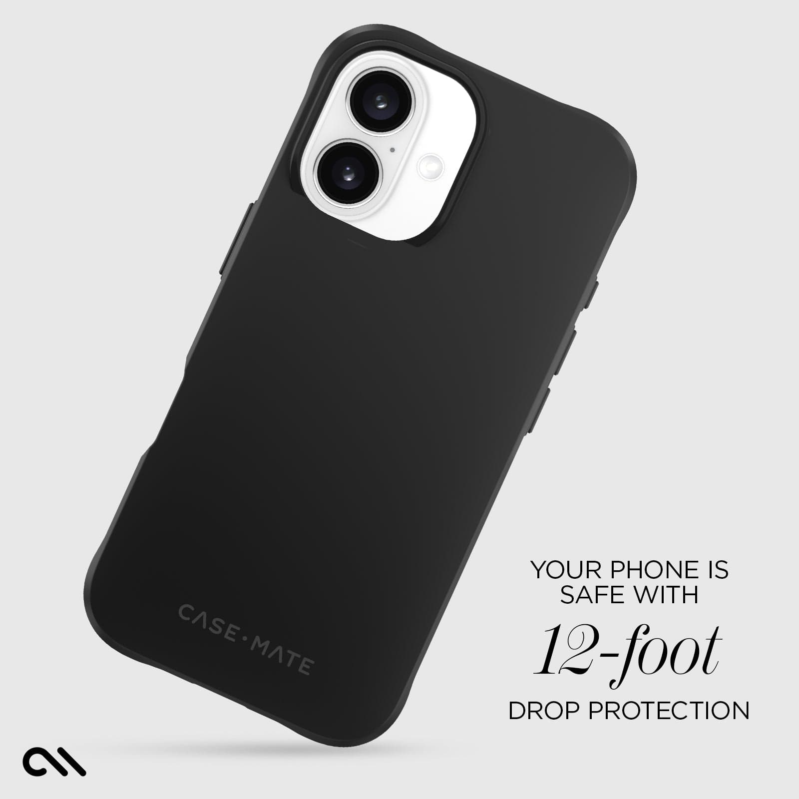 YOUR PHONE IS SAFE WITH 12-FOOT DROP PROTECTION