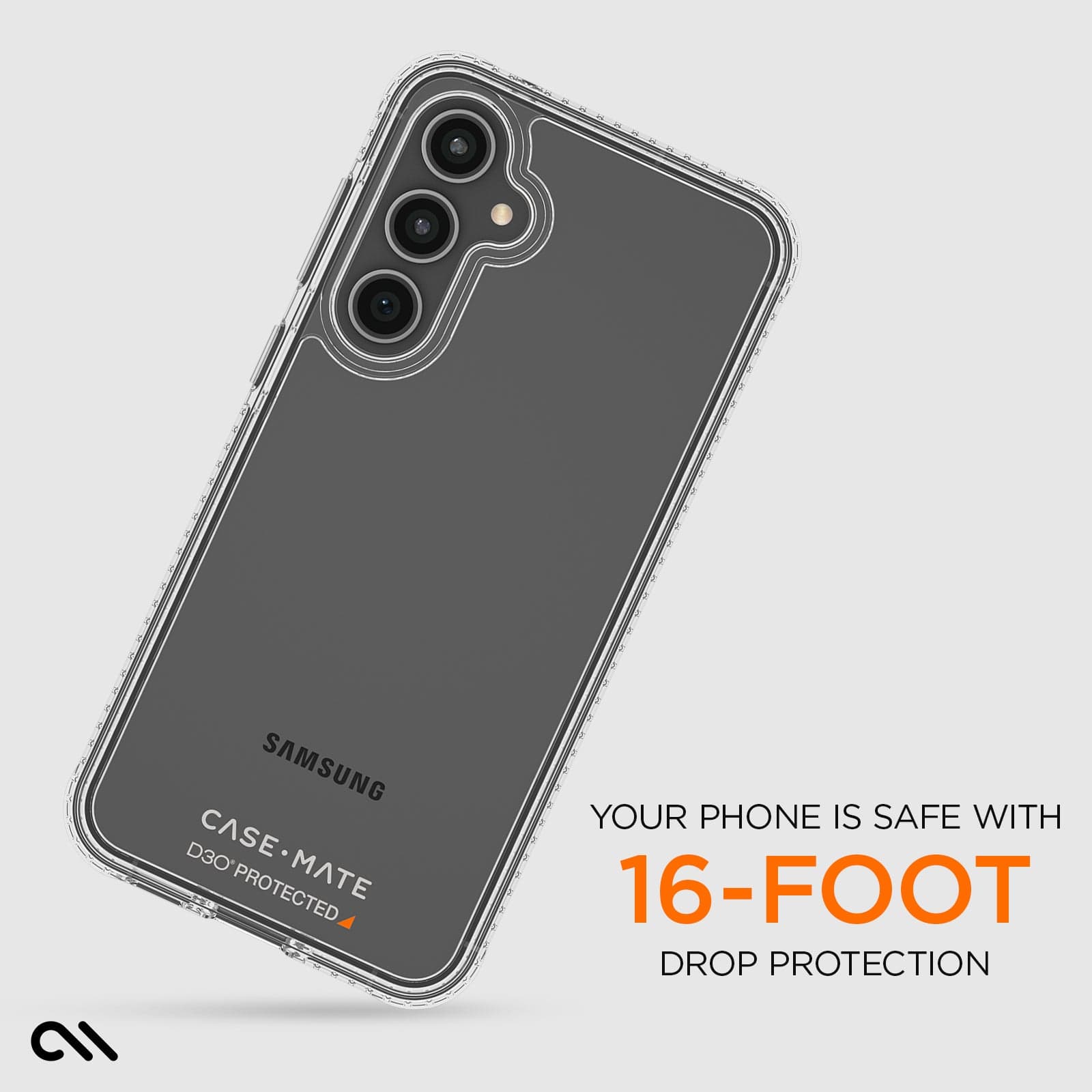 YOUR PHONE IS SAFE WITH 16 FOOT DROP PROTECTION