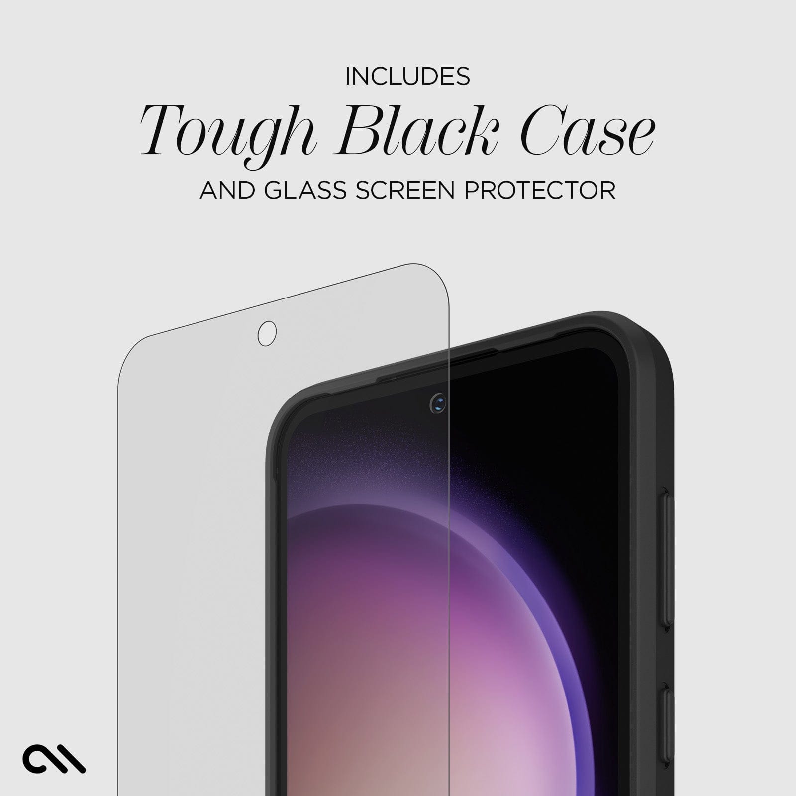 INCLUDES TOUGH BLACK CASE AND GLASS SCREEN PROTECTOR