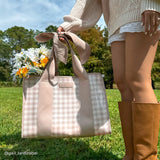 #color_latte gingham bow