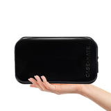 Black recangular pouch with 'Case.Mate' branding held by a hand on a white background
#color_midnight black