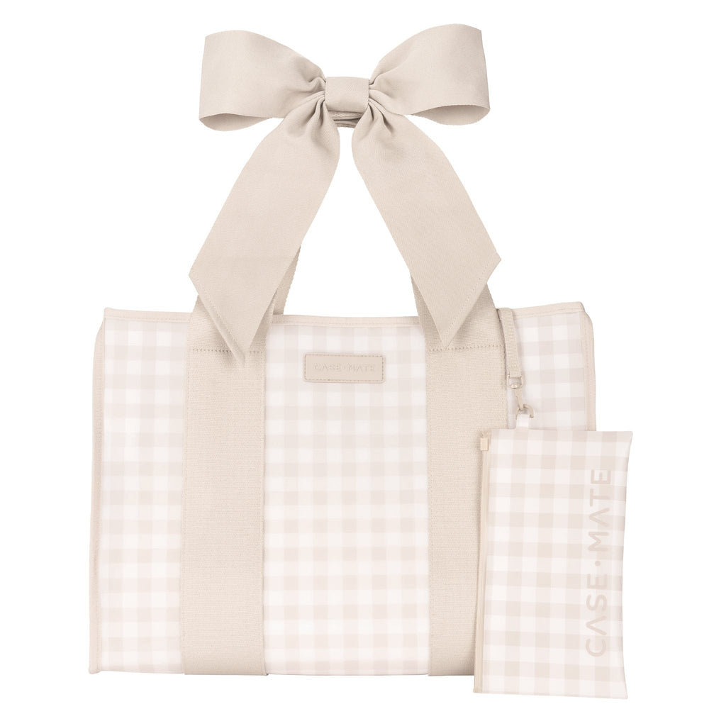Jelly Tote Latte Gingham Bow
#color_latte gingham bow