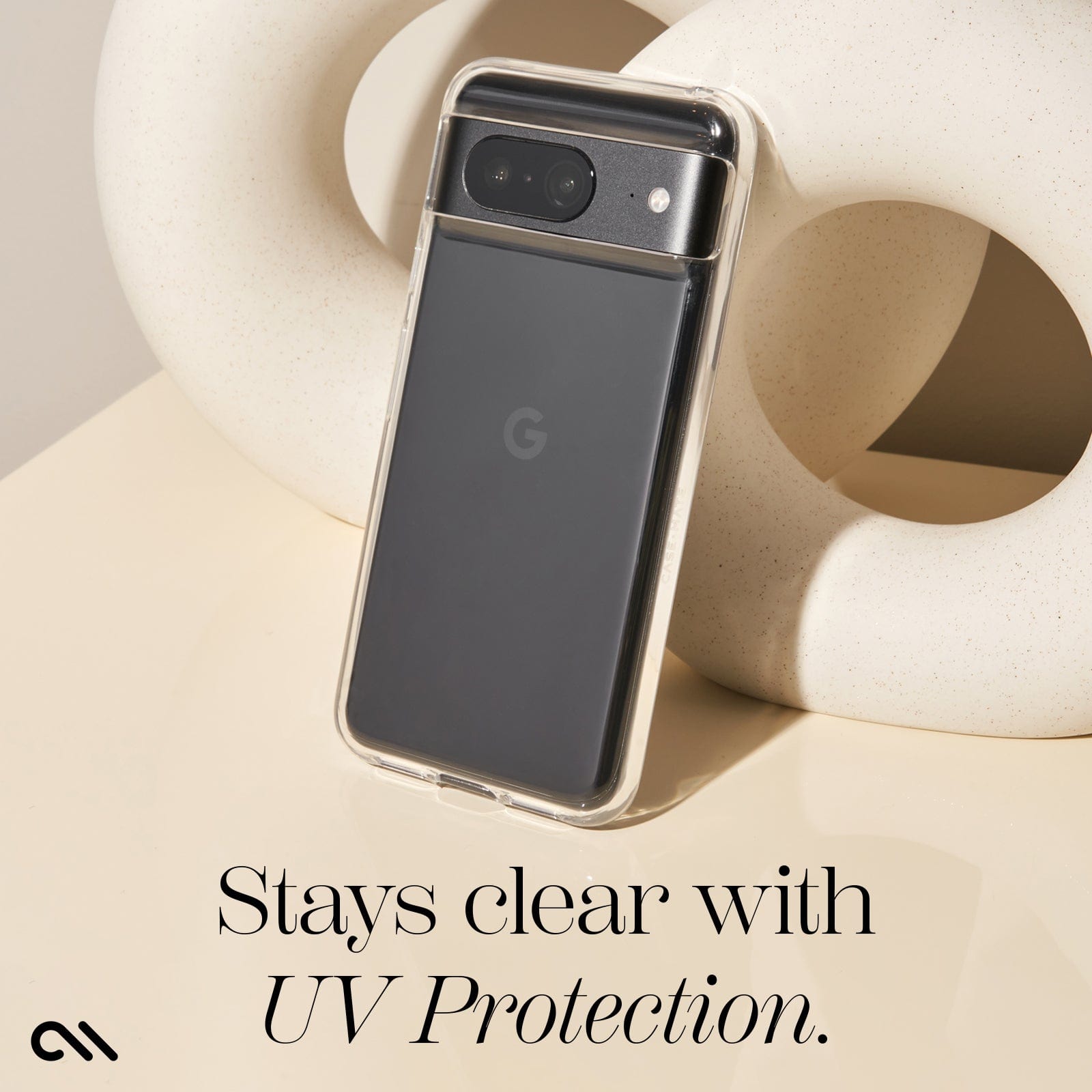 STAYS CLEAR WITH UV PROTECTION