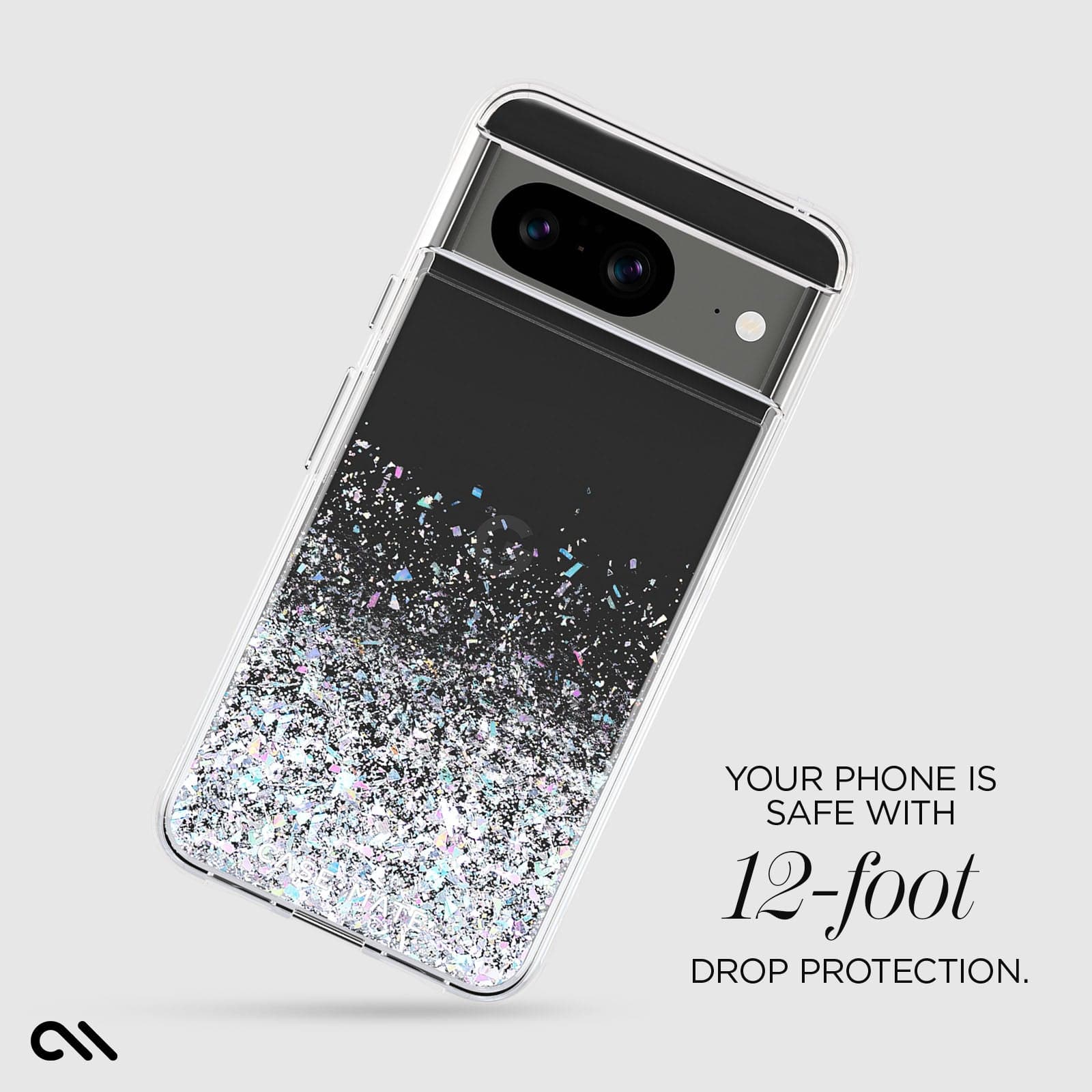 YOUR PHONE IS SAFE WITH 12 FOOT DROP PROTECTION