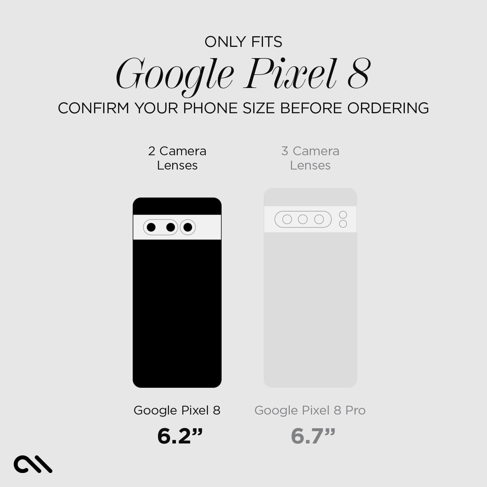 ONLY FITS GOOGLE PIXEL 8. CONFIRM YOUR PHONE SIZE BEFORE ORDERING