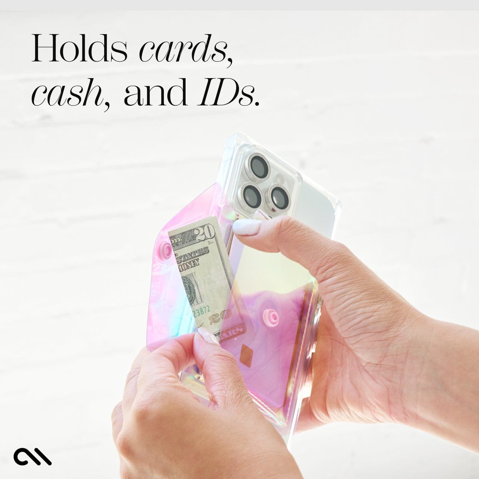 HOLDS CARDS, CASH AND IDS
