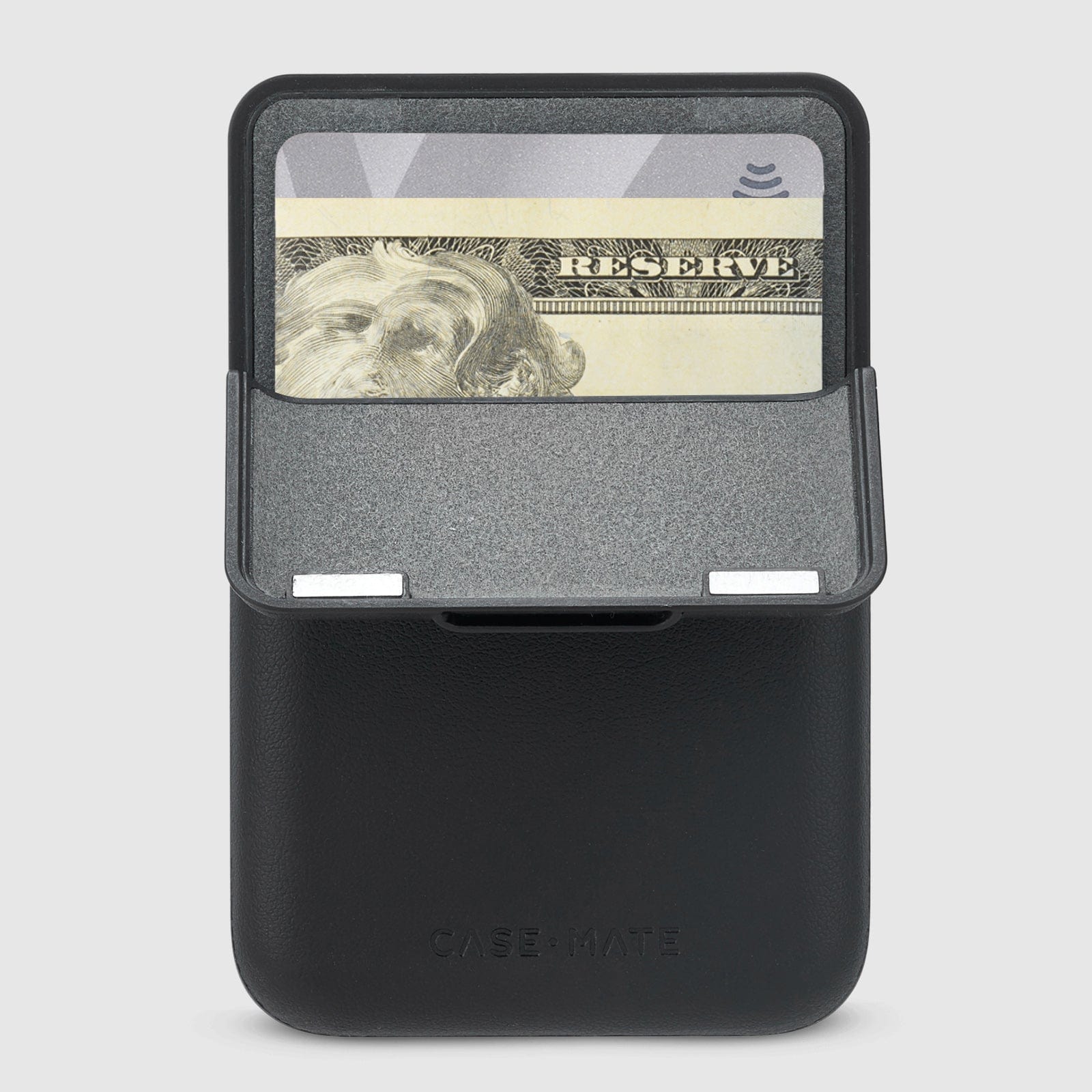 Case-Mate Vegan Magnetic Wallet Card Holder Flip Closure - Black Case-Mate Vegan Magnetic Wallet Card Holder Flip Closure - Black
