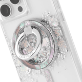Phone case with ring holder and glittery design on a white background
#color_mother of pearl