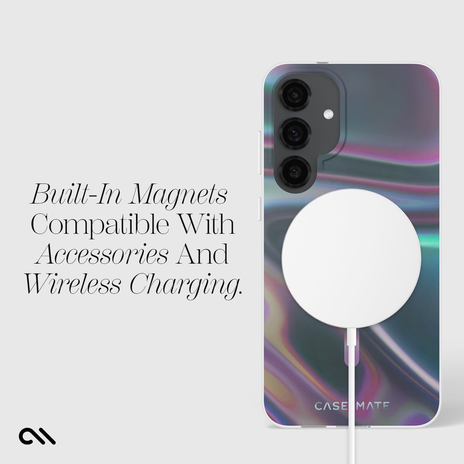 BUILT IN MAGNETS COMPATIBLE WITH ACCESSORIES AND WIRELESS CHARGING
