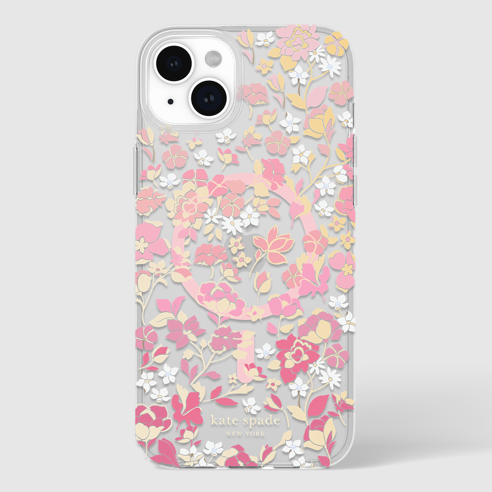kate spade New york Apple iPhone 15 Plus Protective MagSafe Case - Flowerbed Pink Ombre kate spade New york Apple iPhone 15 Plus Protective MagSafe Case - Flowerbed Pink Ombre