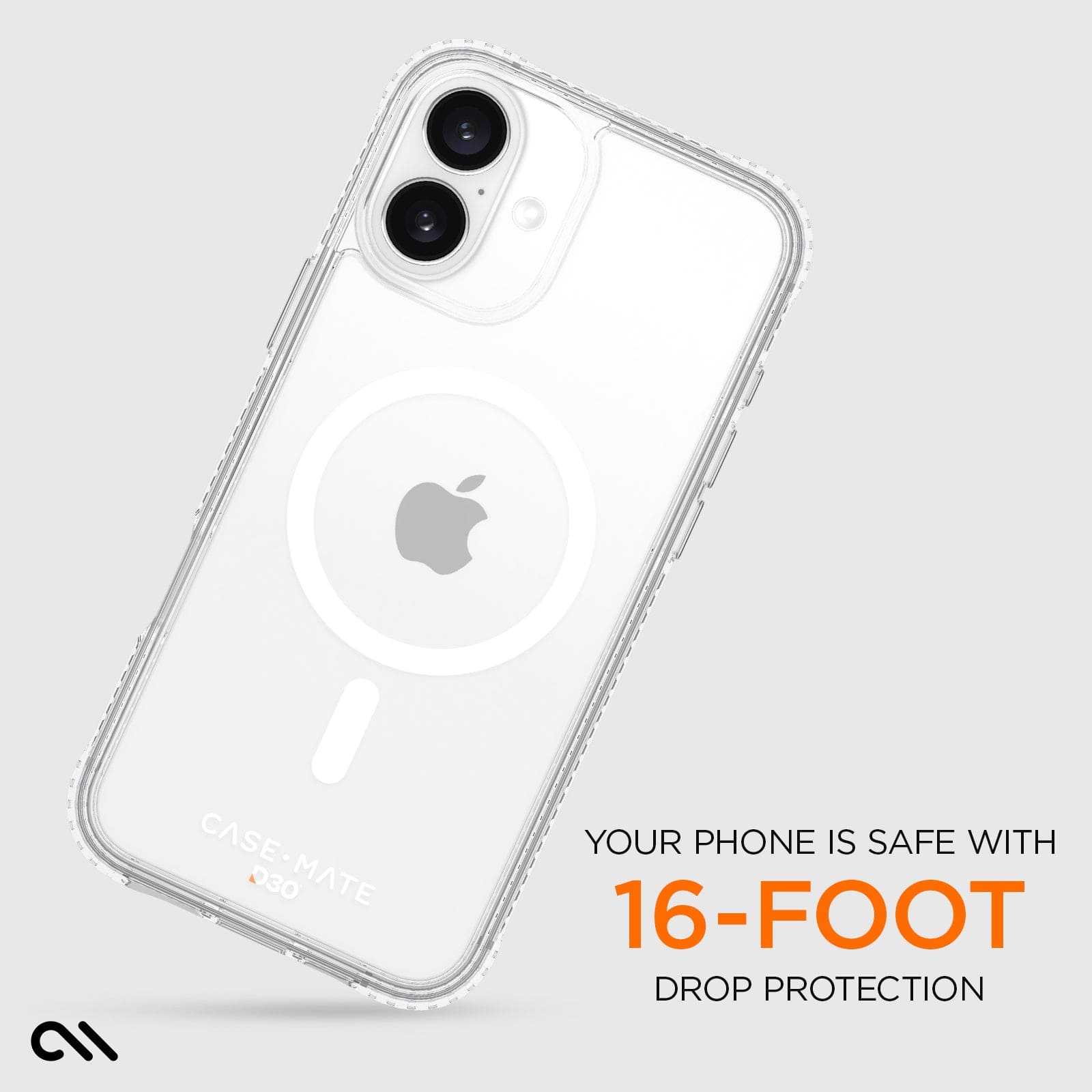 YOUR PHONE IS SAFE WITH 16-FOOT DROP PROTECTION