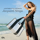 LIGHTWEIGHT AND LUXURIOUS JACQUARD STRAPS #color_silver chrome