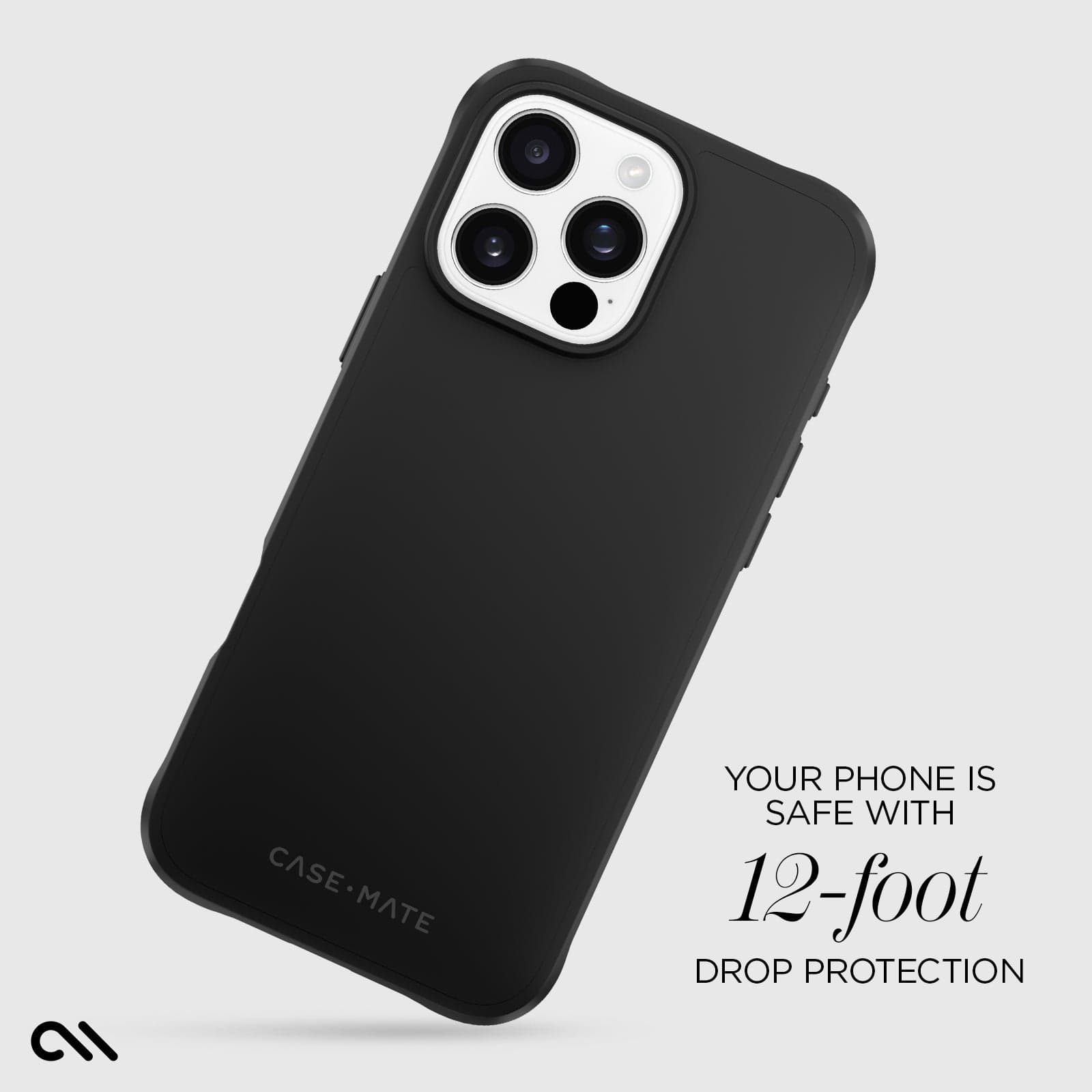 YOUR PHONE IS SAFE WITH 12 FOOT DROP PROTECTION