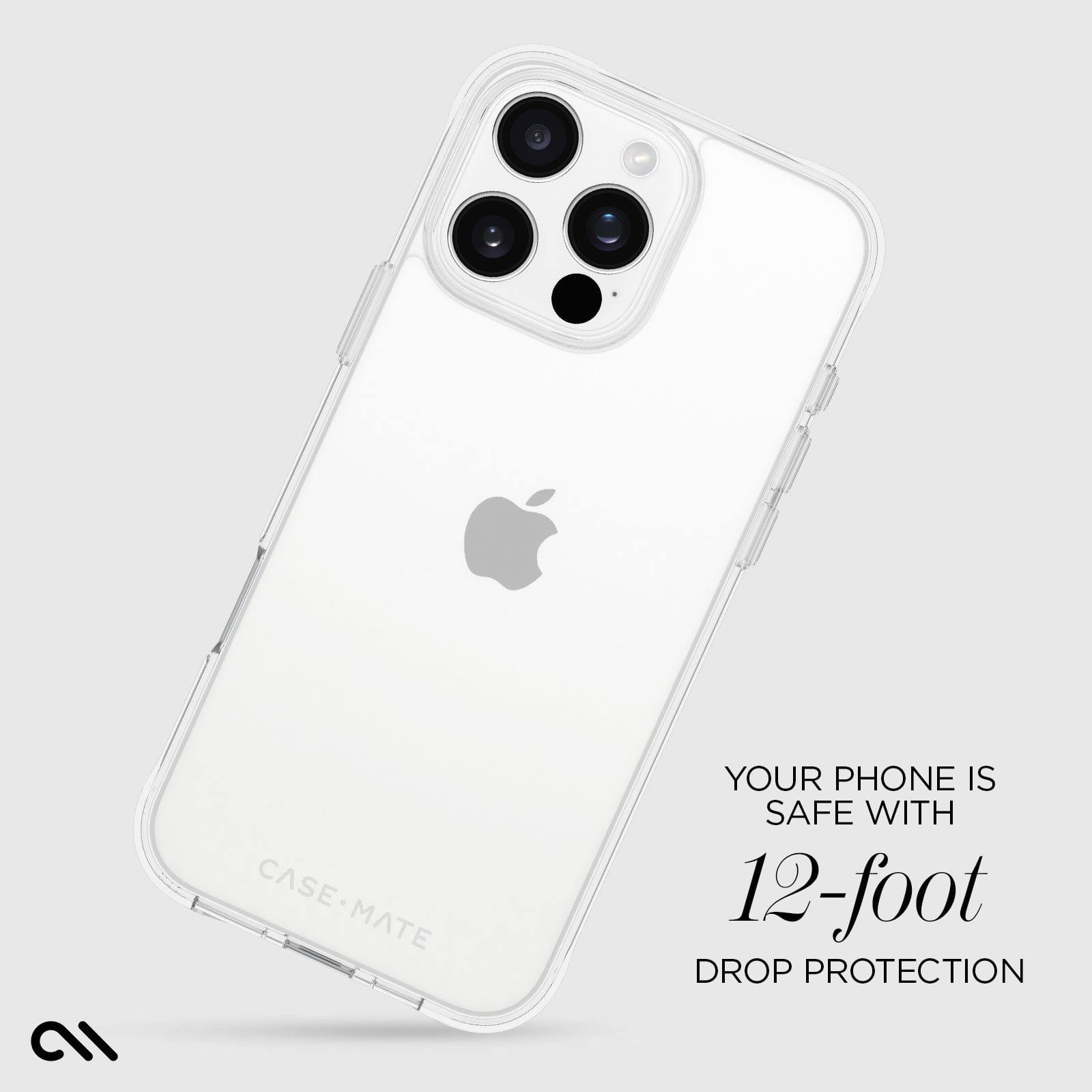 YOUR PHONE IS SAFE WITH 12 FOOT DROP PROTECTION