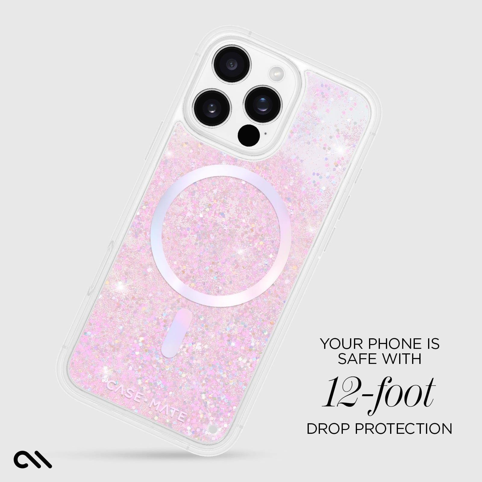 YOUR PHONE IS SAFE WITH 12 FOOT DROP PROTECTION