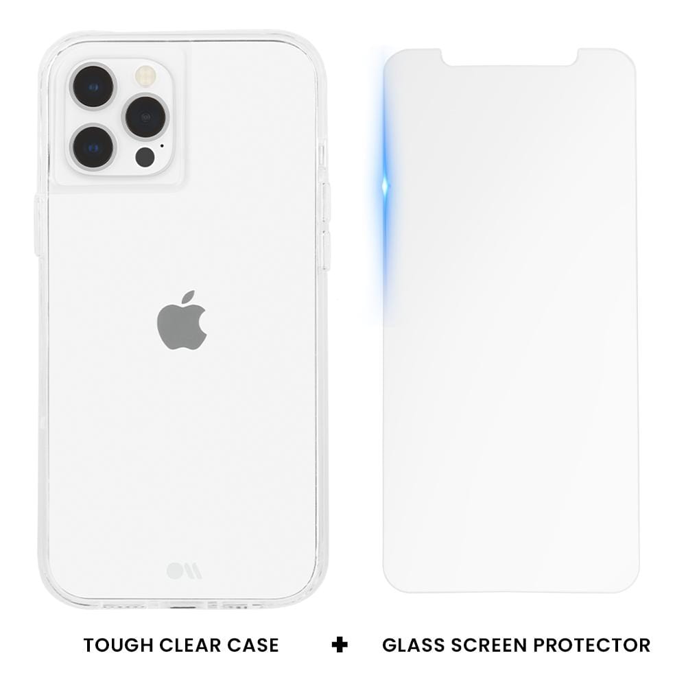 Tough Clear Case plus Glass Screen Protector. color::Clear