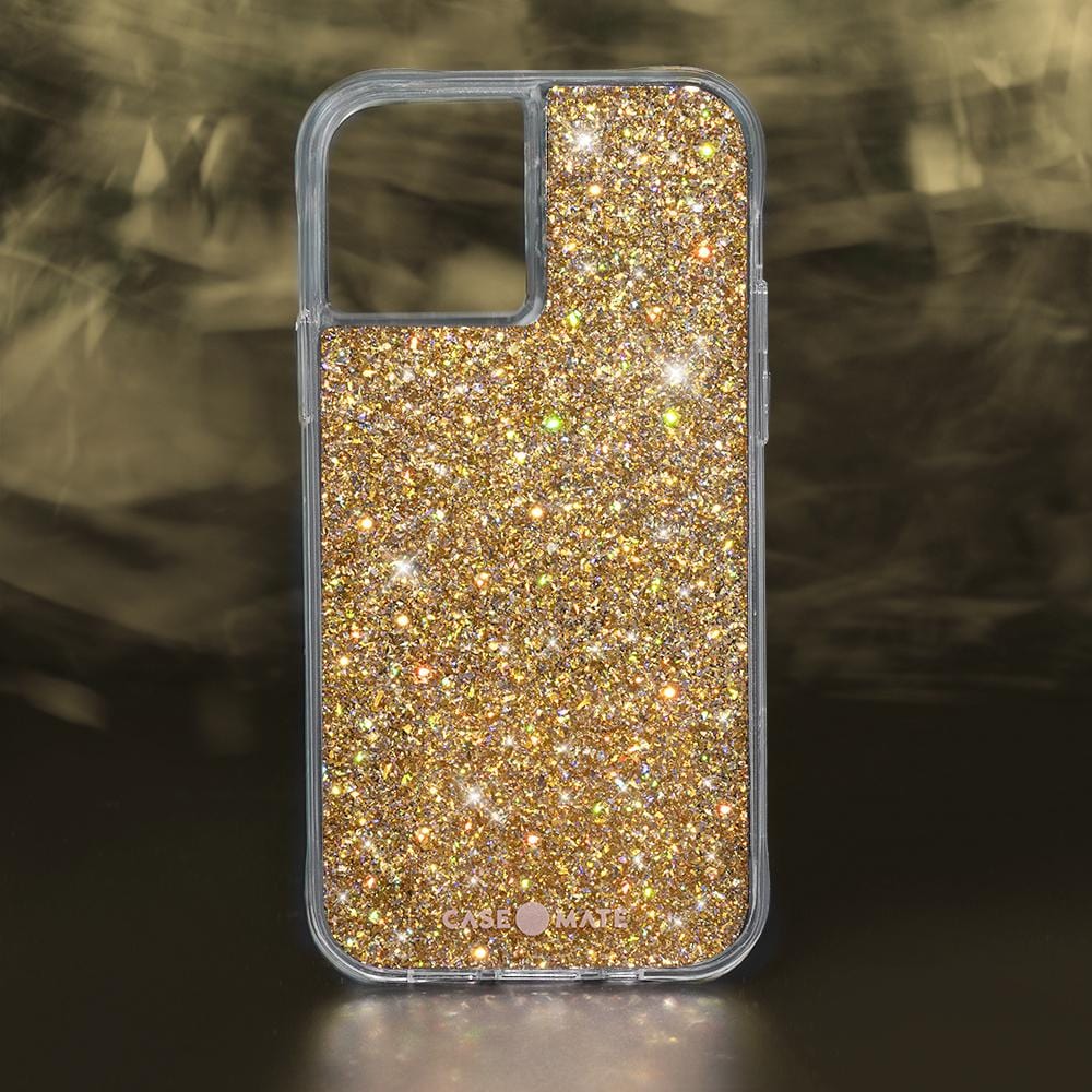 Sparkly gold fashion case for iPhone 12 mini. color::Gold