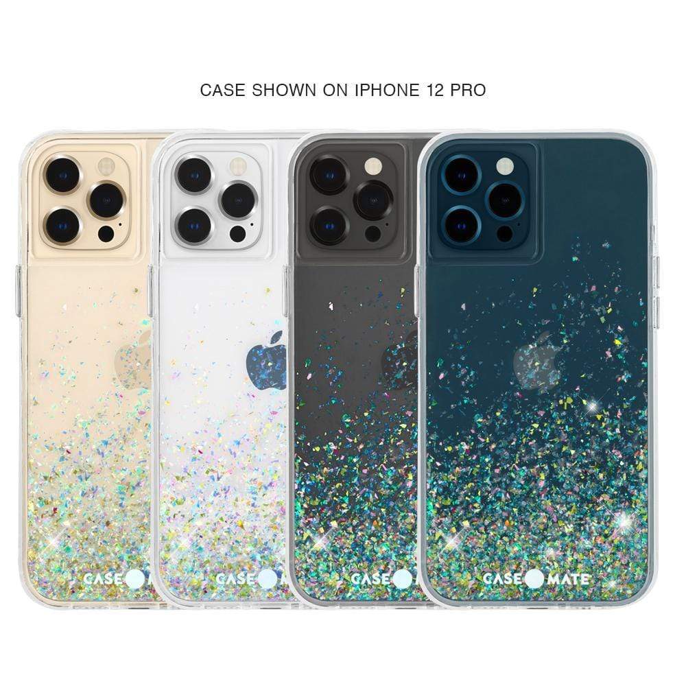 Case shown on iPhone 12 Pro. color::Twinkle Confetti