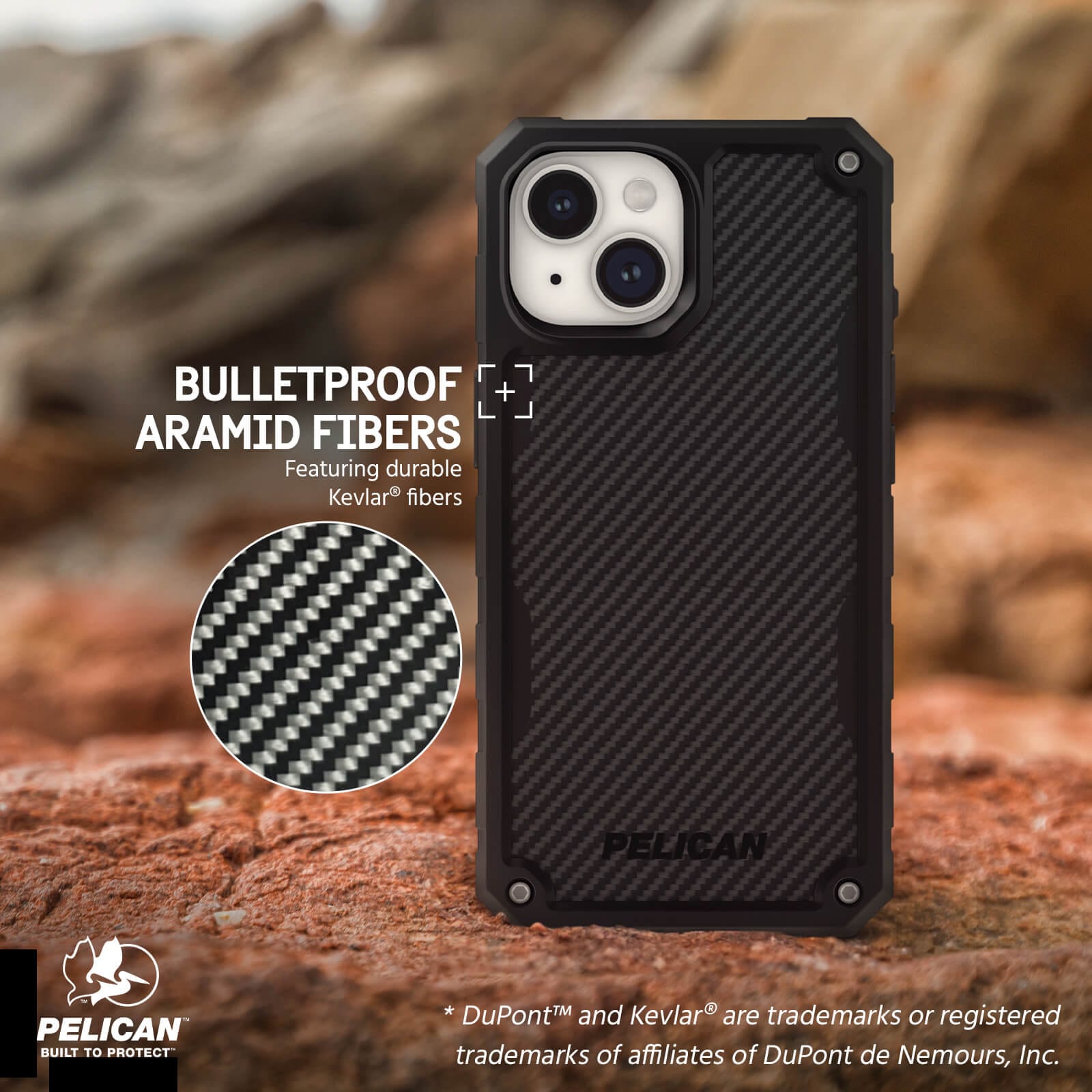 BULLETPROOF ARAMID FIBERS FEATURING DURABLE KEVLAR FIBERS. *DUPONT AND KEVLAR ARE TRADEMARKS OR REGISTERED TRADEMARKS OF AFFILIATES OF FUPONT DE NEMOURS, INC