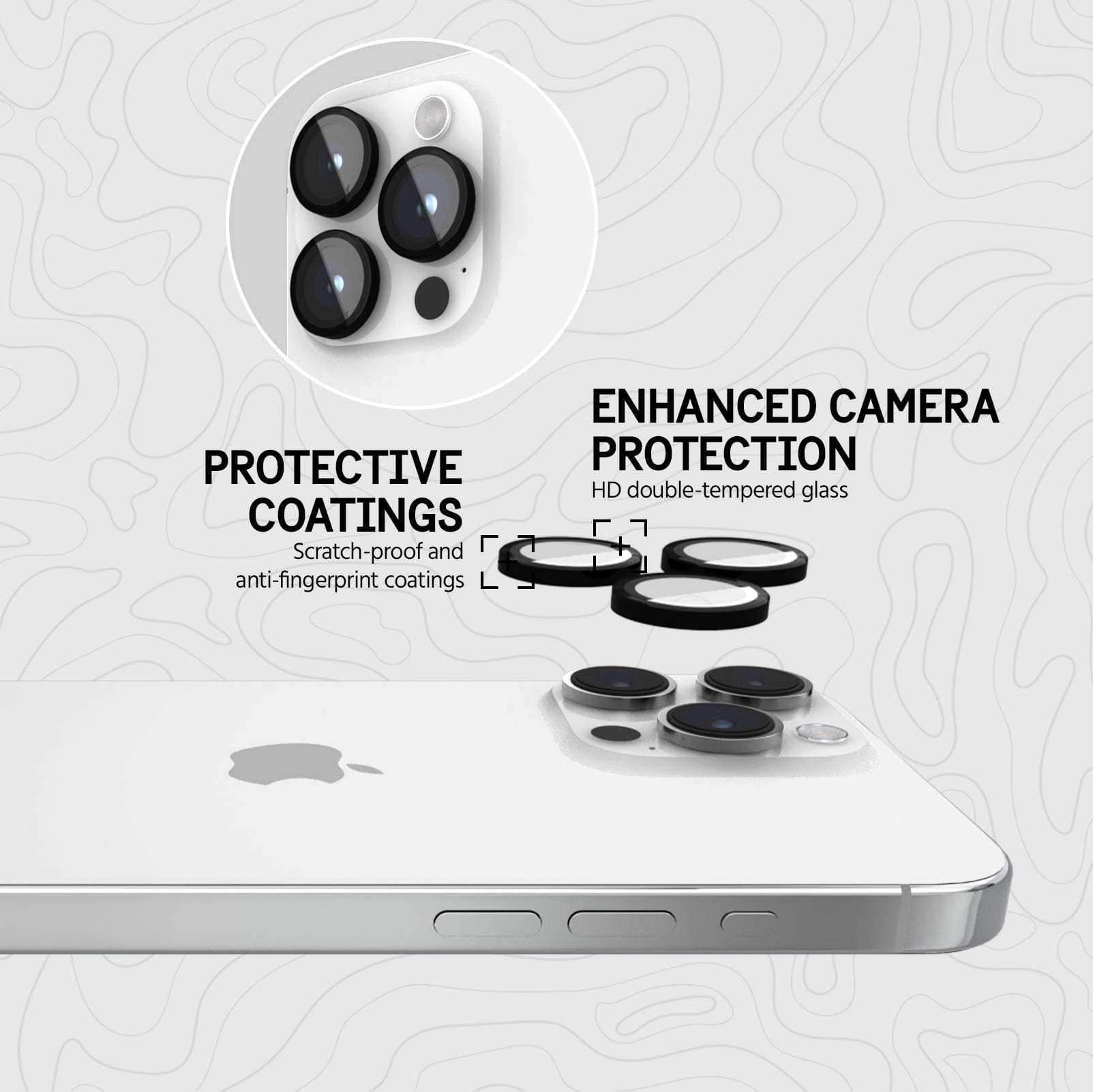 Pelican Aluminum Ring Lens Protector Black - iPhone 15 Pro / 15 Pro Max