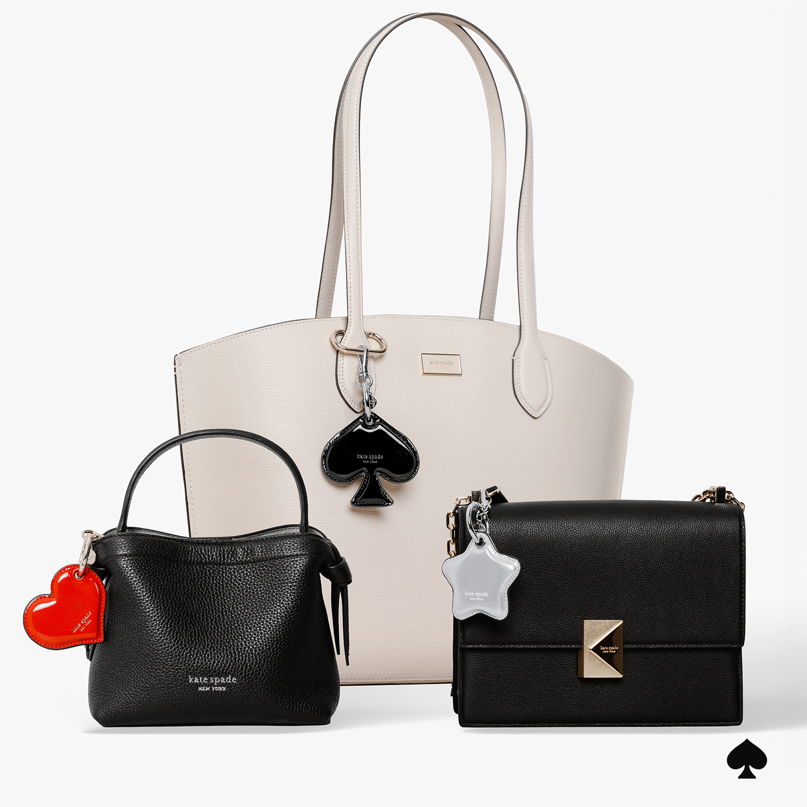 kate spade new york Heart Charm AirTag Keychain