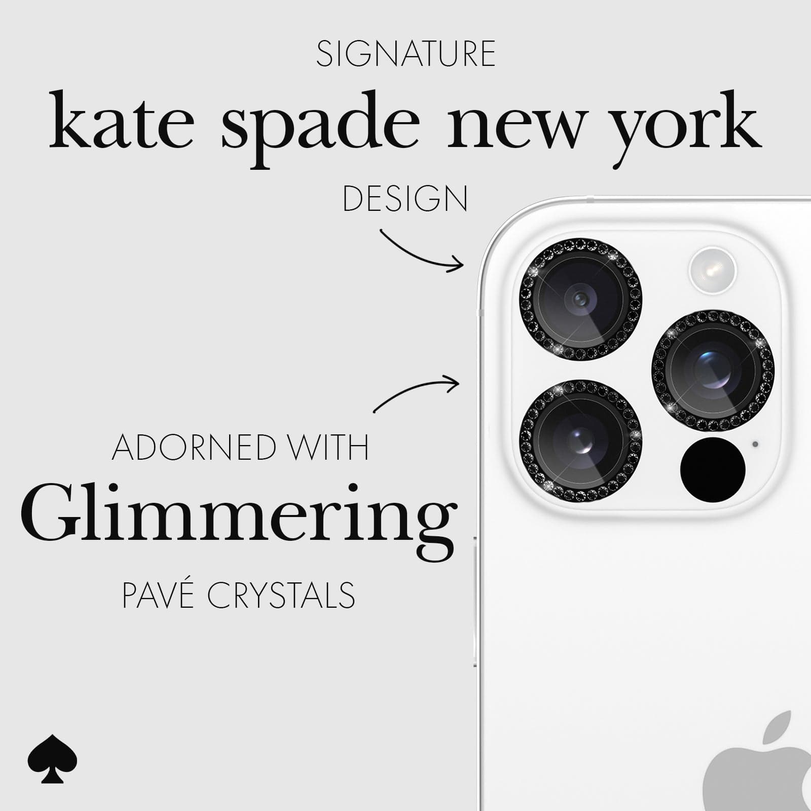 SIGNATURE KATE SPADE NEW YORK DESIGN. ADORNED WITH GLIMMERING PAVE CRYSTALS