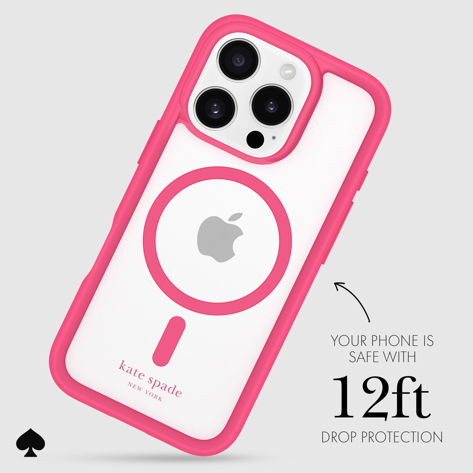 YOUR PHONE IS SAFE WITH 12 FOOT DROP PROTECTION