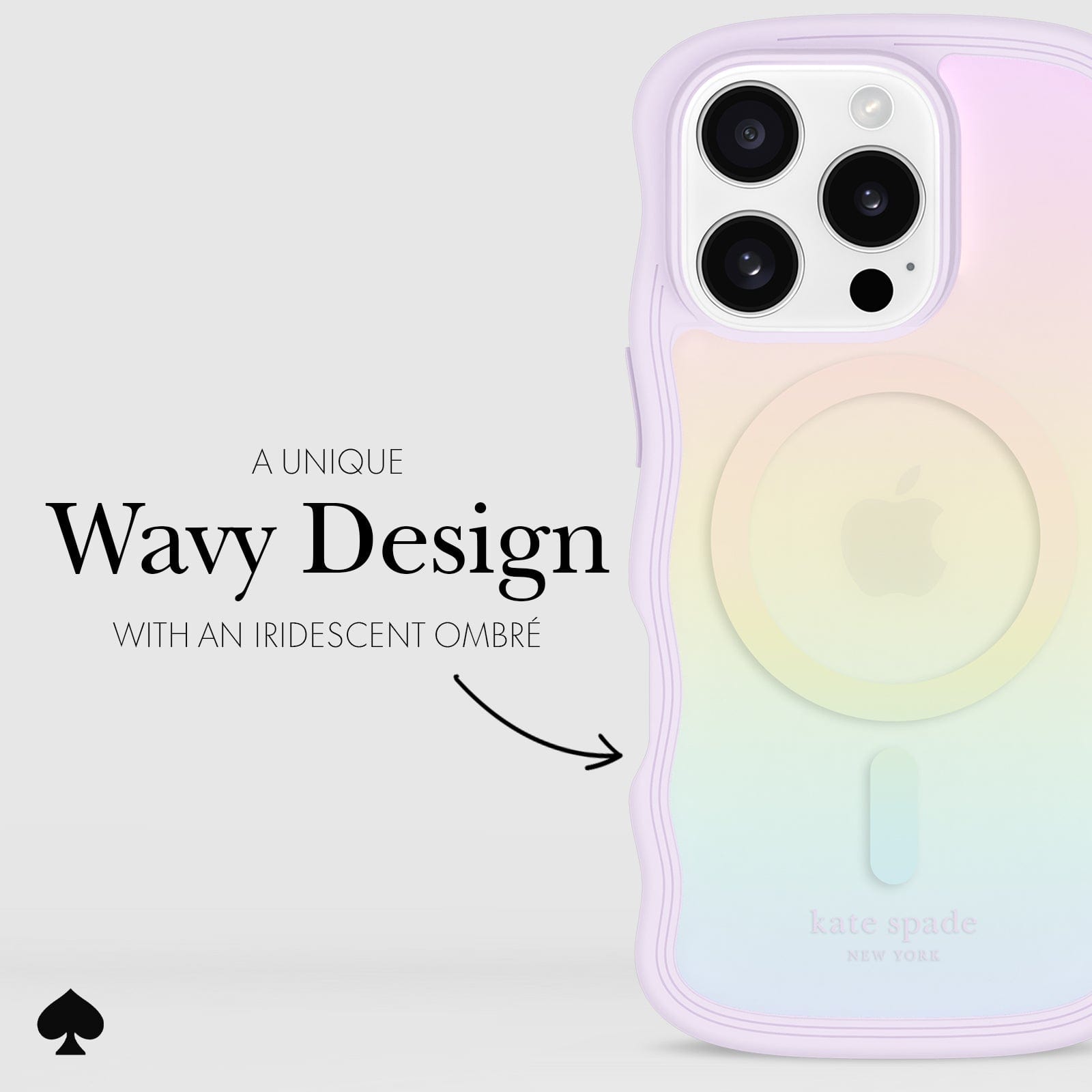 A UNIQUE WAVY DESIGN WITH AN IRIDESCENT OMBRE