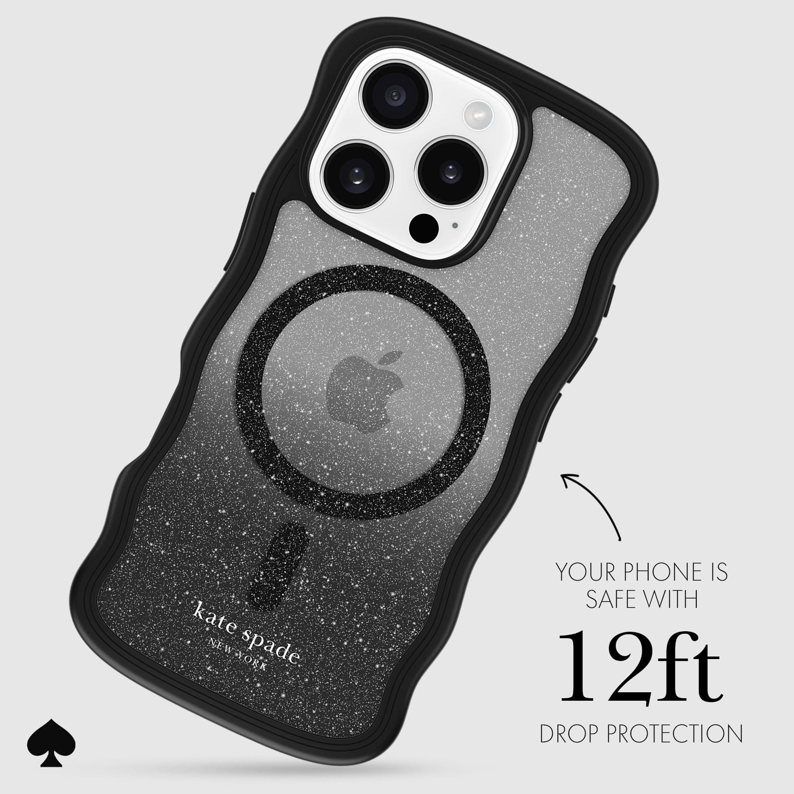 YOUR PHONE IS SAFE WITH 12 FOOT DROP PROTECTION