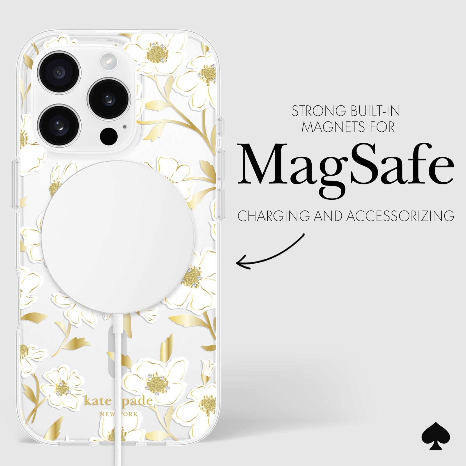 STRONG BUILT IN MAGNETS FOR MAGSAFE CHARGING AND ACCESSORIZING