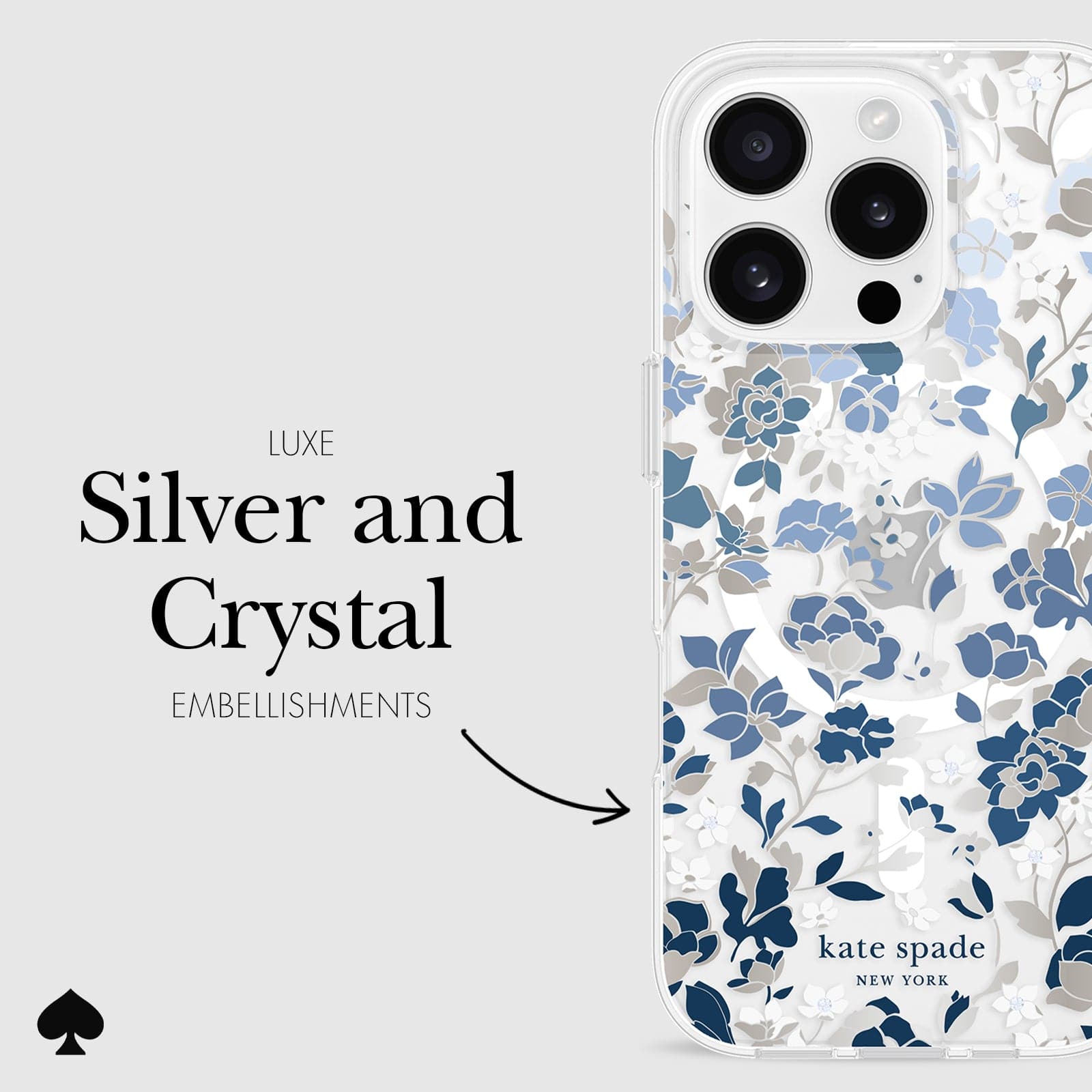 LUXE SILVER AND CRYSTAL EMBELLISHMENTS