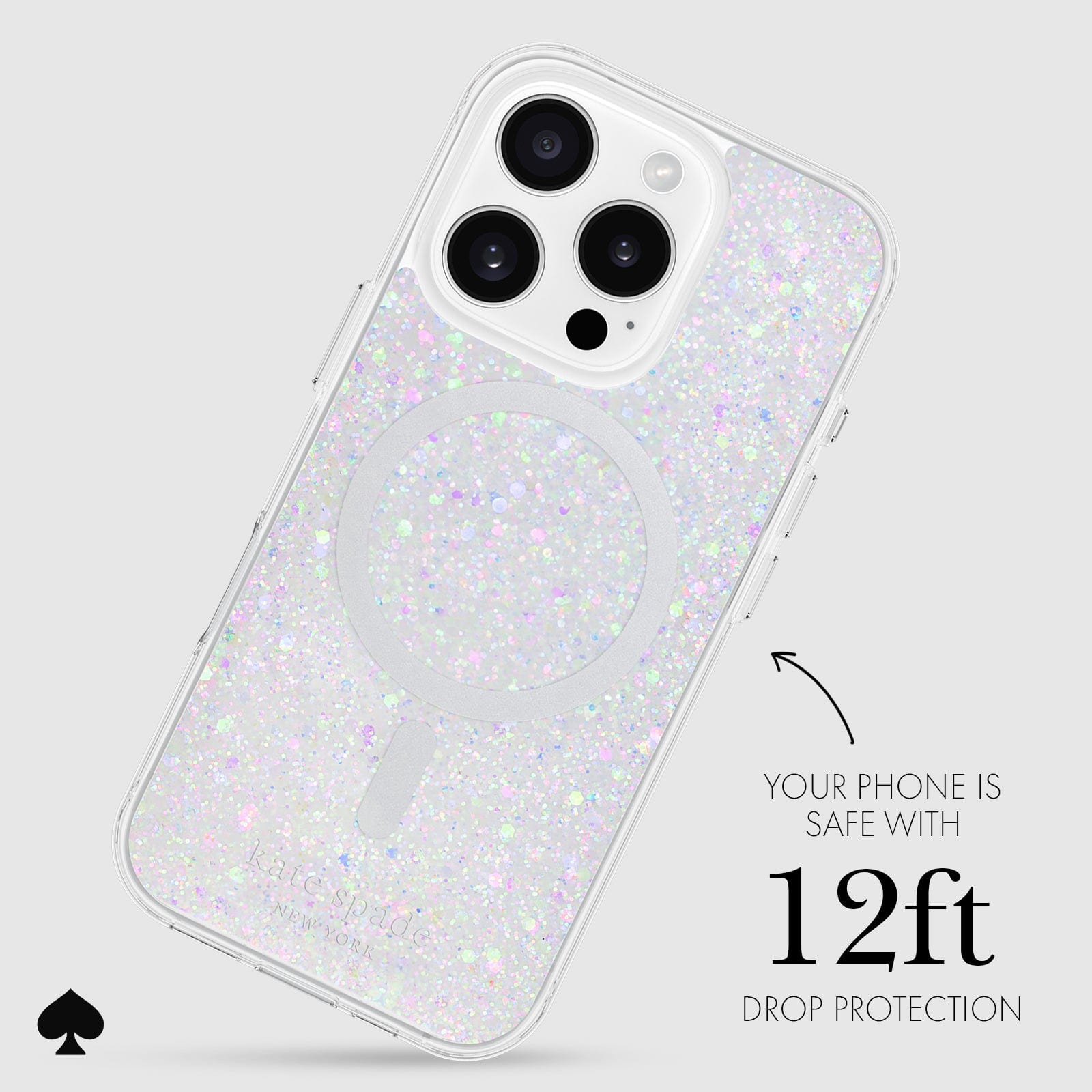 YOUR PHONE IS SAFE WITH 12 FOOT DROP PROTECTION