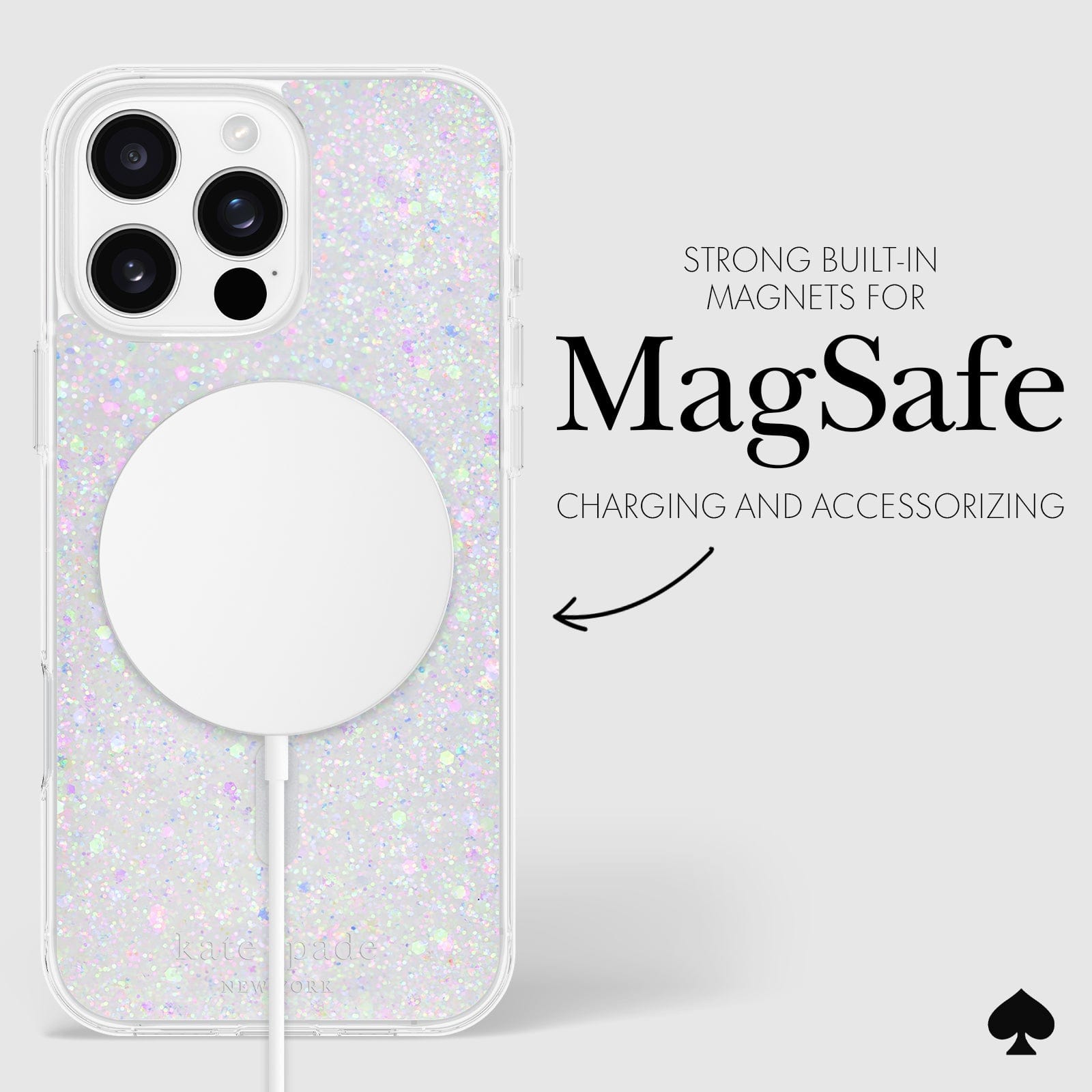 STRONG BUILT-IN MAGNETS FOR MAGSAFE CHARGING AND ACCESSORIZING.