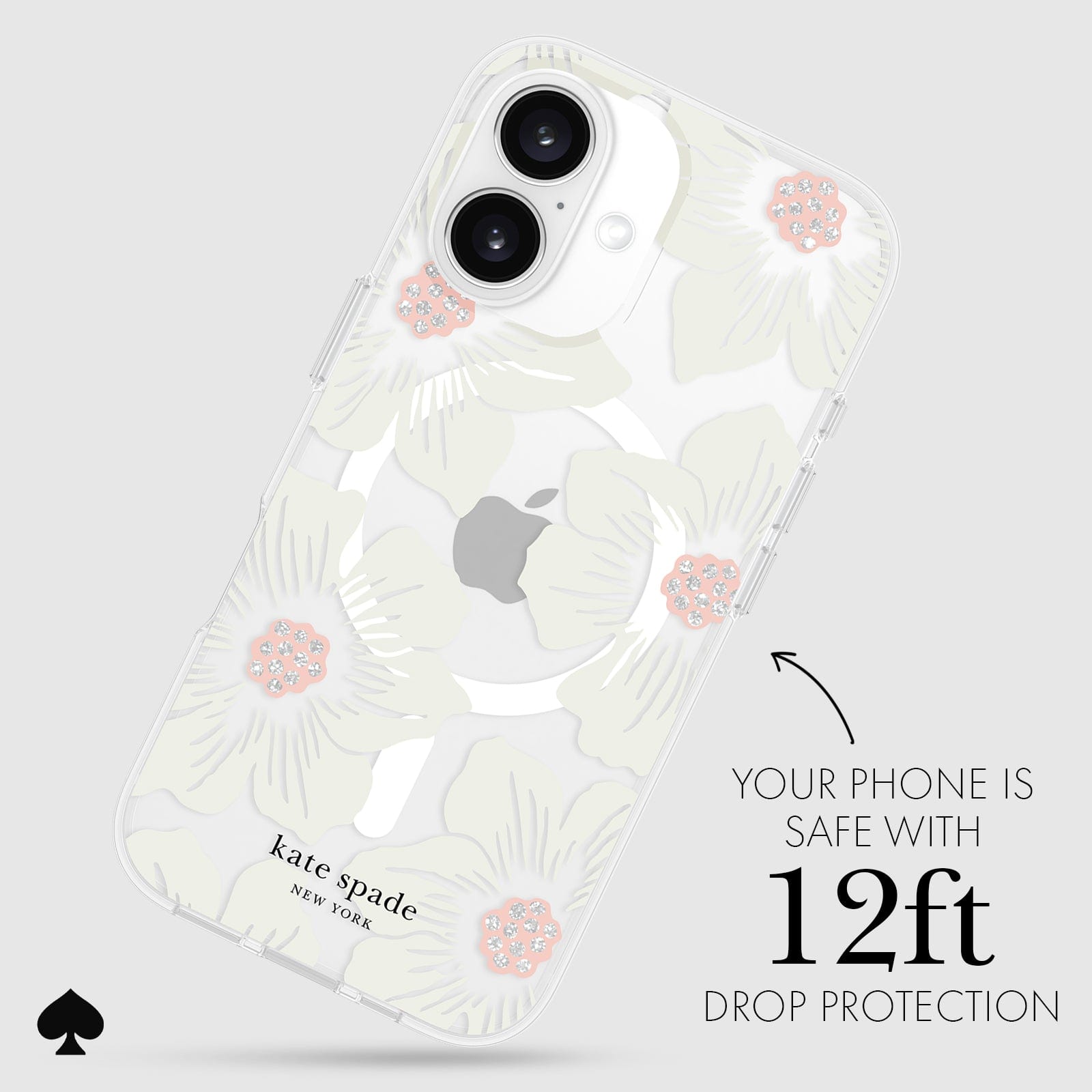 YOUR PHONE IS SAFE WITH 12-FOOT DROP PROTECTION