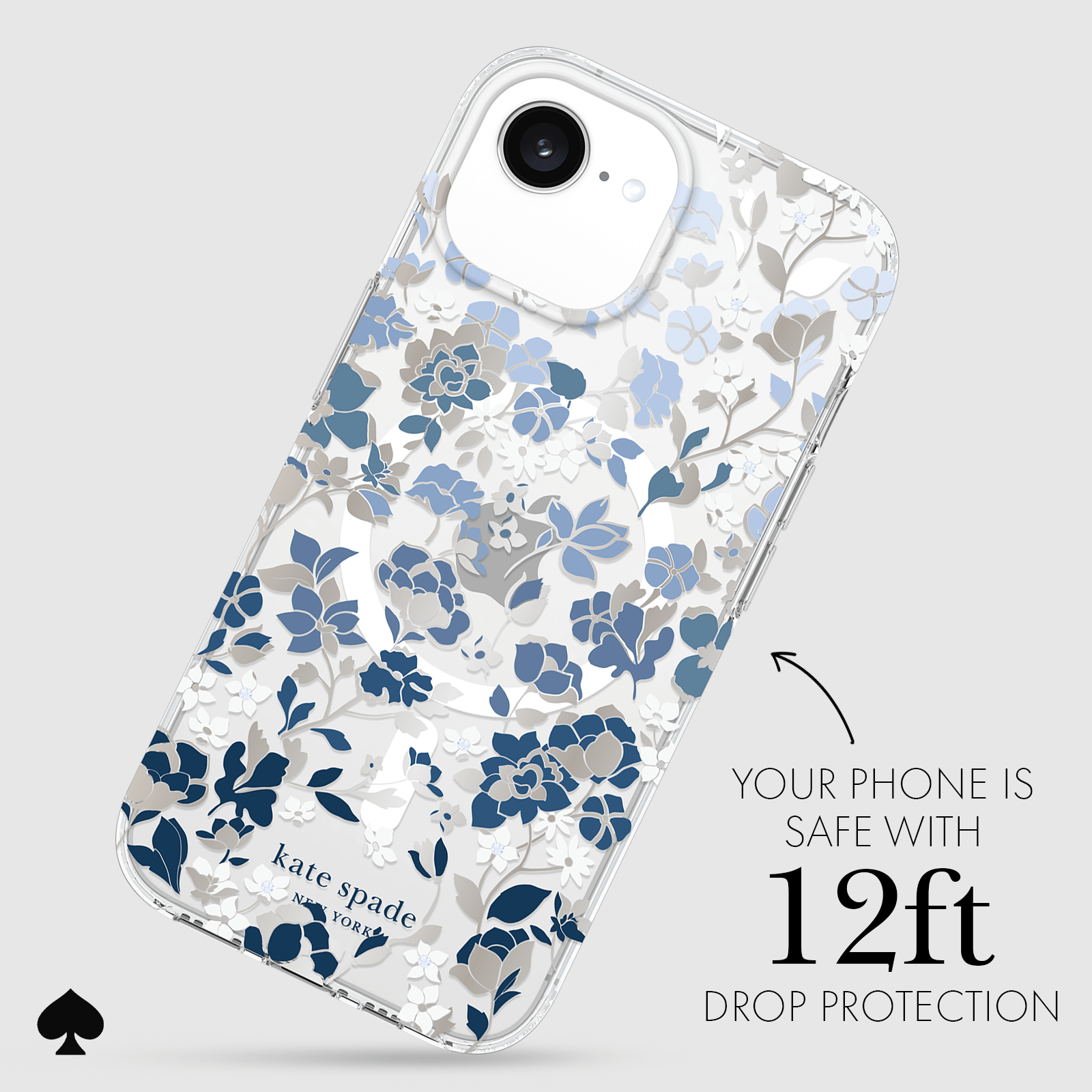 YOUR PHONE IS SAFE WITH 12-FOOT DROP PROTECTION
