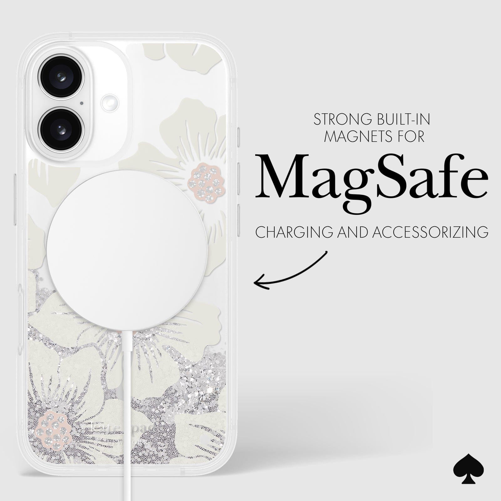 STRONG BUILT IN MAGNETS FOR MAGSAFE CHARGING AND ACCESSORIZING