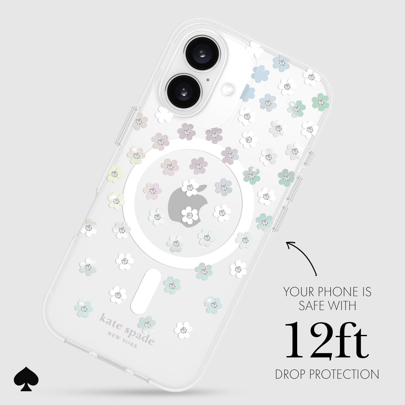 YOUR PHONE IS SAFE WITH 12-FOOT DROP PROTECTION