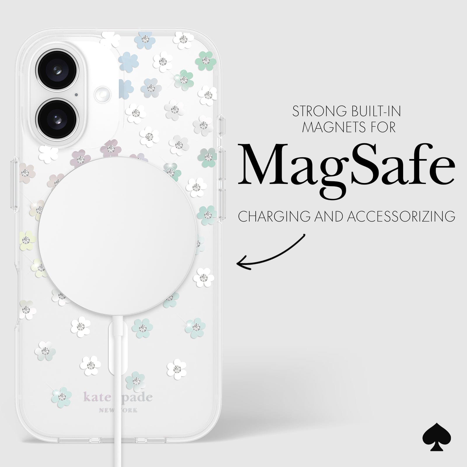 STRONG BUILT-IN MAGNETS FOR MAGSAFE CHARGING AND ACCESSORIZING