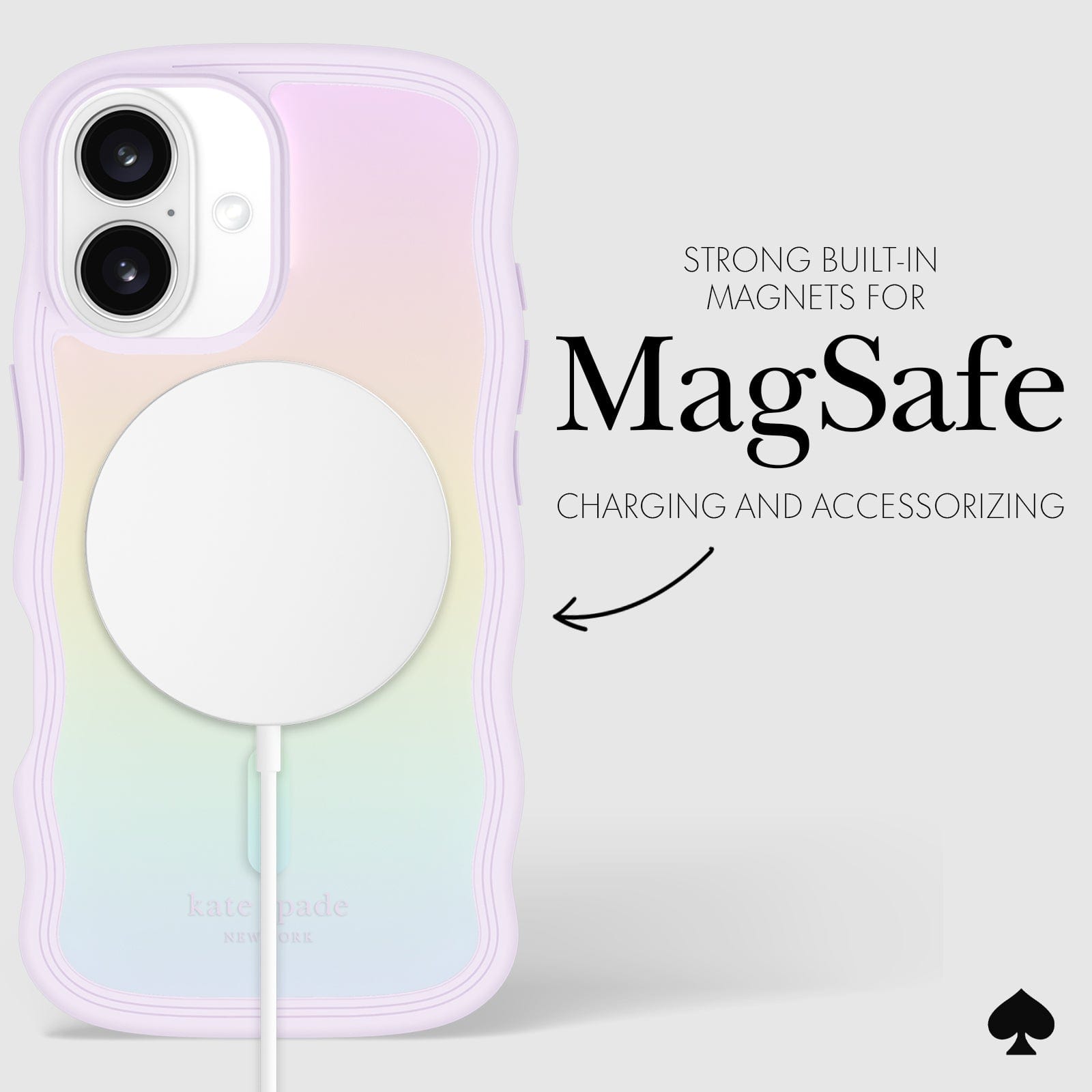 STRONG BUILT-IN MAGNETS FOR MAGSAFE CHARGING AND ACCESSORIZING