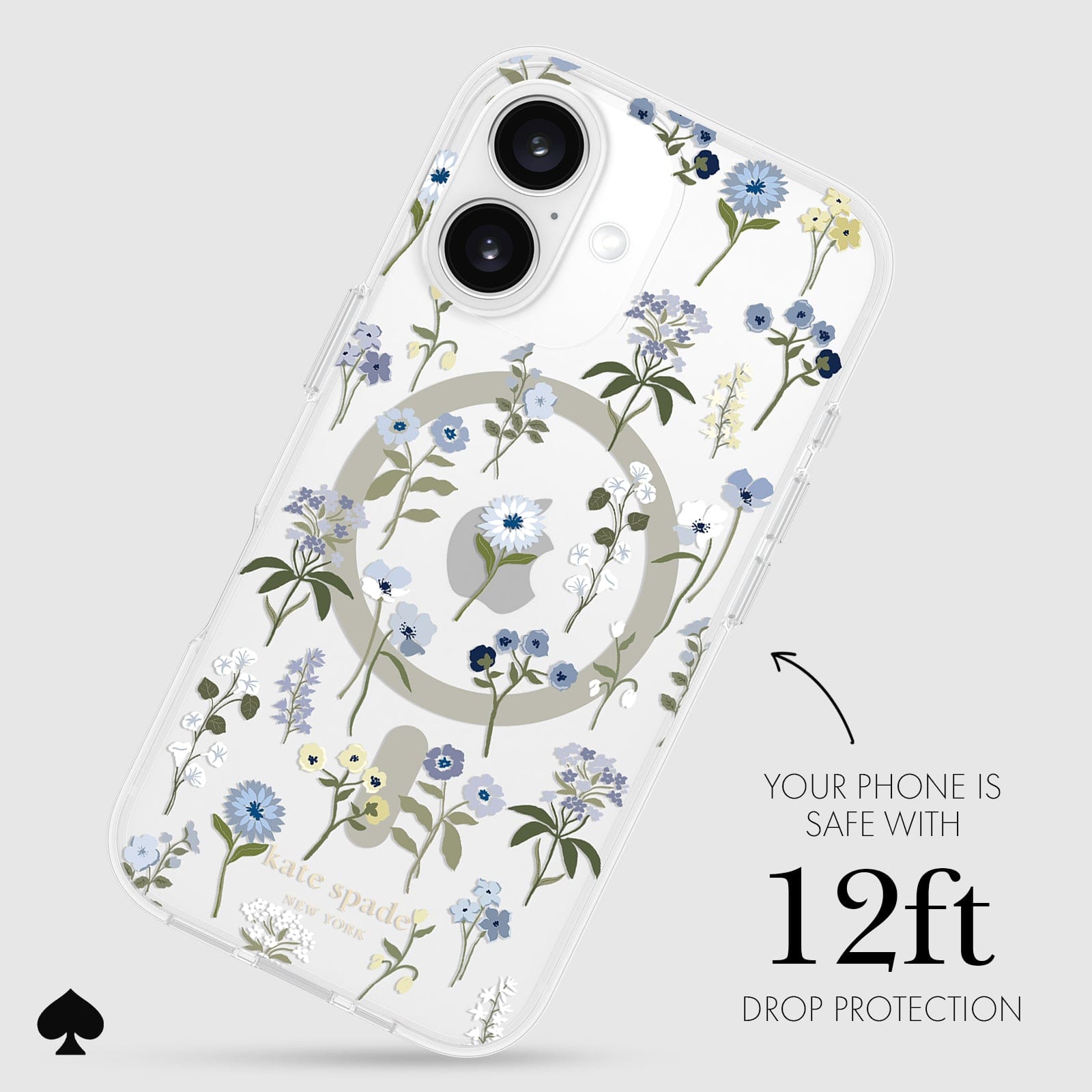 YOUR PHONE IS SAFE WITH 12-FOOT DROP PROTECTION