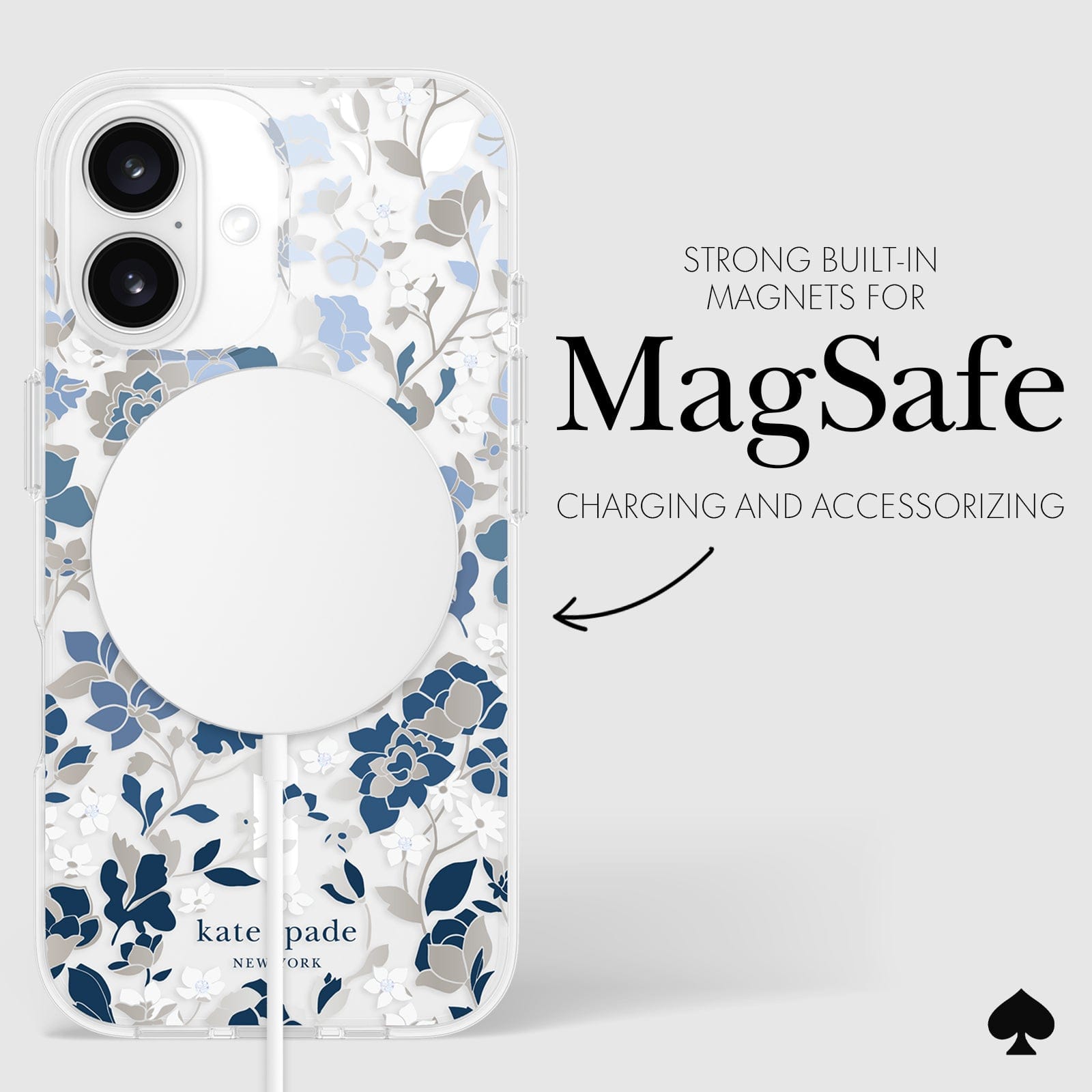 STRONG BUILT-IN MAGNETS FOR MAGSAFE CHARGING AND ACCESSORIZING