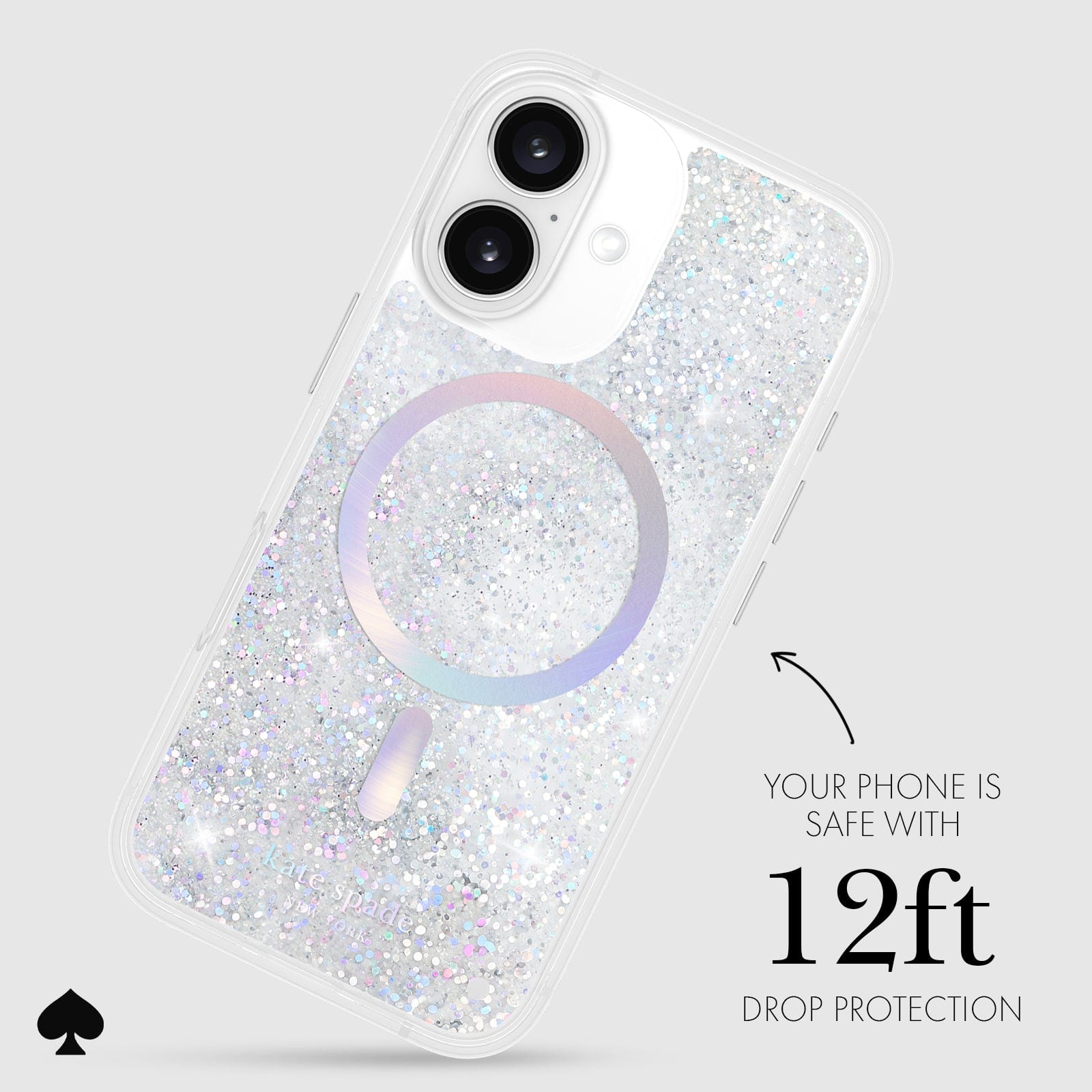 YOUR PHONE IS SAFE WITH 12-FOOT DROP PROTECTION