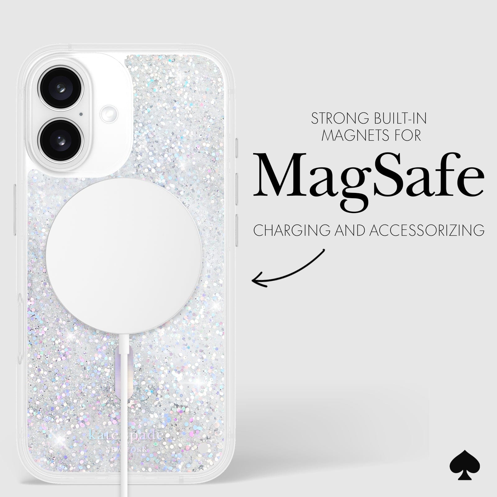 STRONG BUILT-IN MAGNETS FOR MAGSAFE CHARGING AND ACCESSORIZING