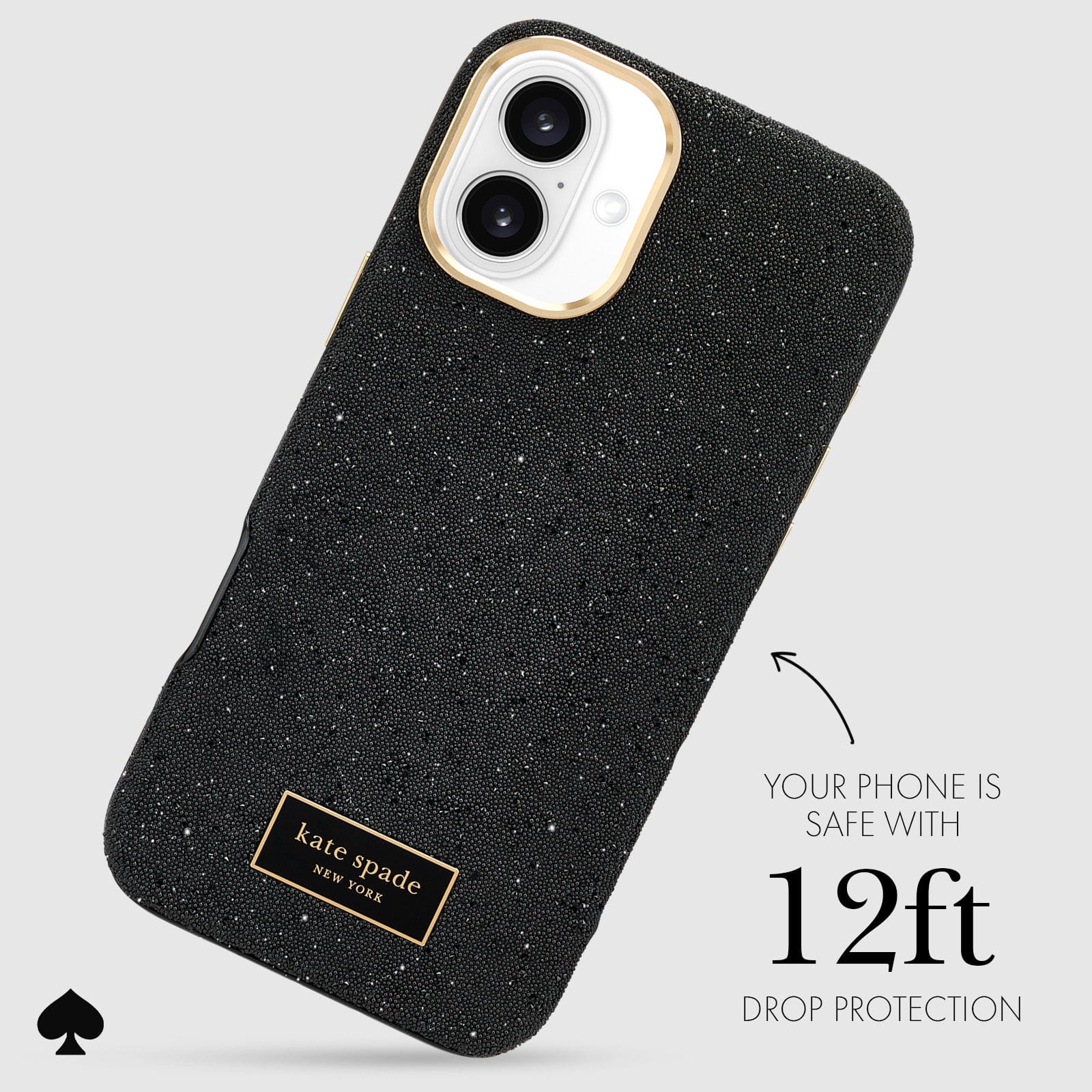 YOUR PHONE IS SAFE WITH 12-FOOT DROP PROTECTION