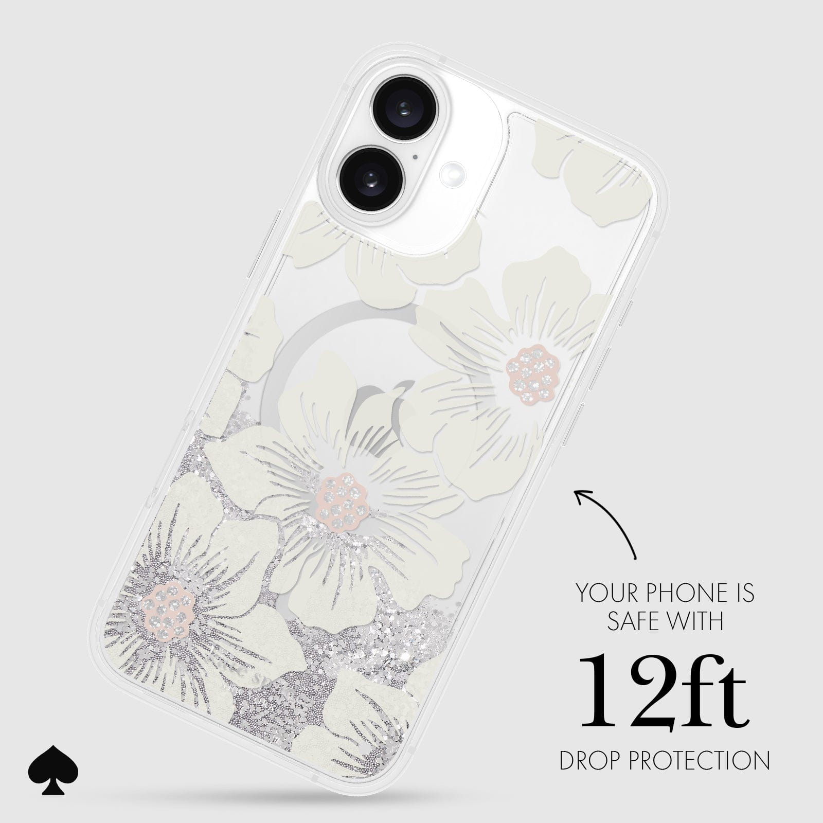 YOUR PHONE IS SAFE WITH 12 FOOT DROP PROTECTION