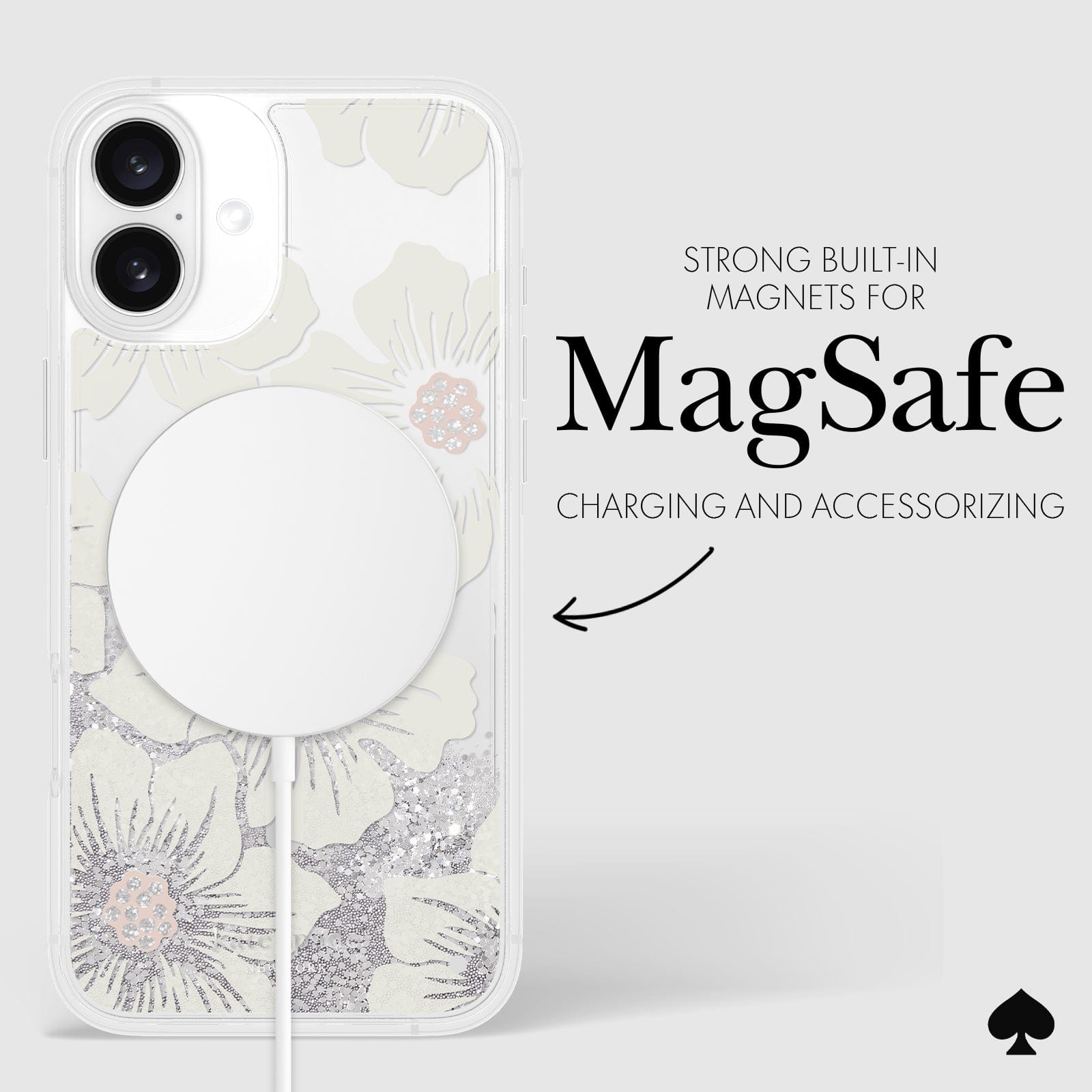 STRONG BUILT IN MAGNETS FOR MAGSAFE CHARGING AND ACCESSORIZING
