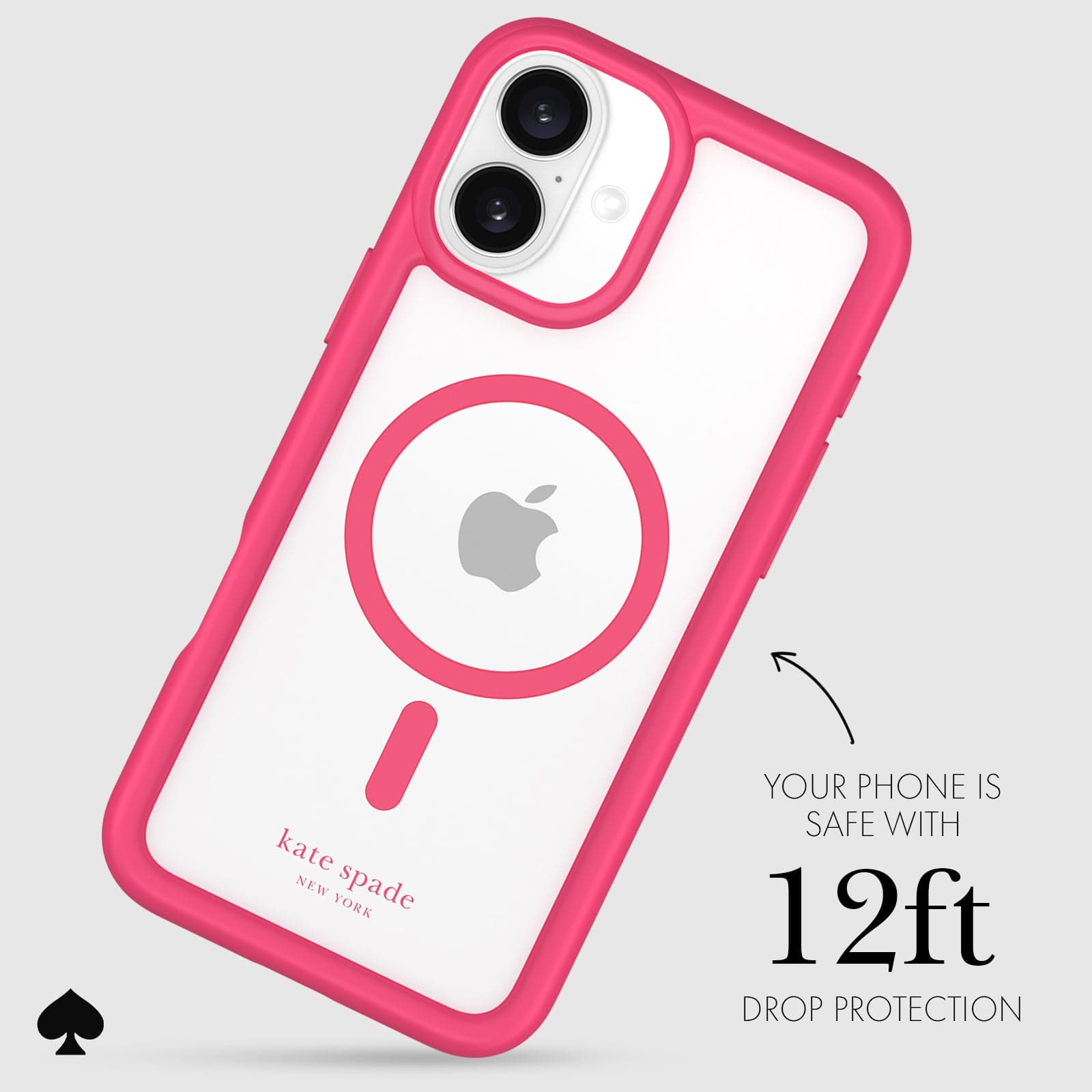 YOUR PHONE IS SAFE WITH 12 FOOT DROP PROTECTION