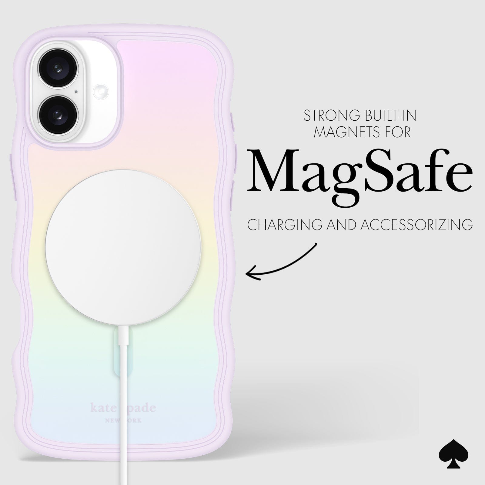 STRONG BUILT-IN MAGNETS FOR MAGSAFE CHARGING AND ACCESSORIZING
