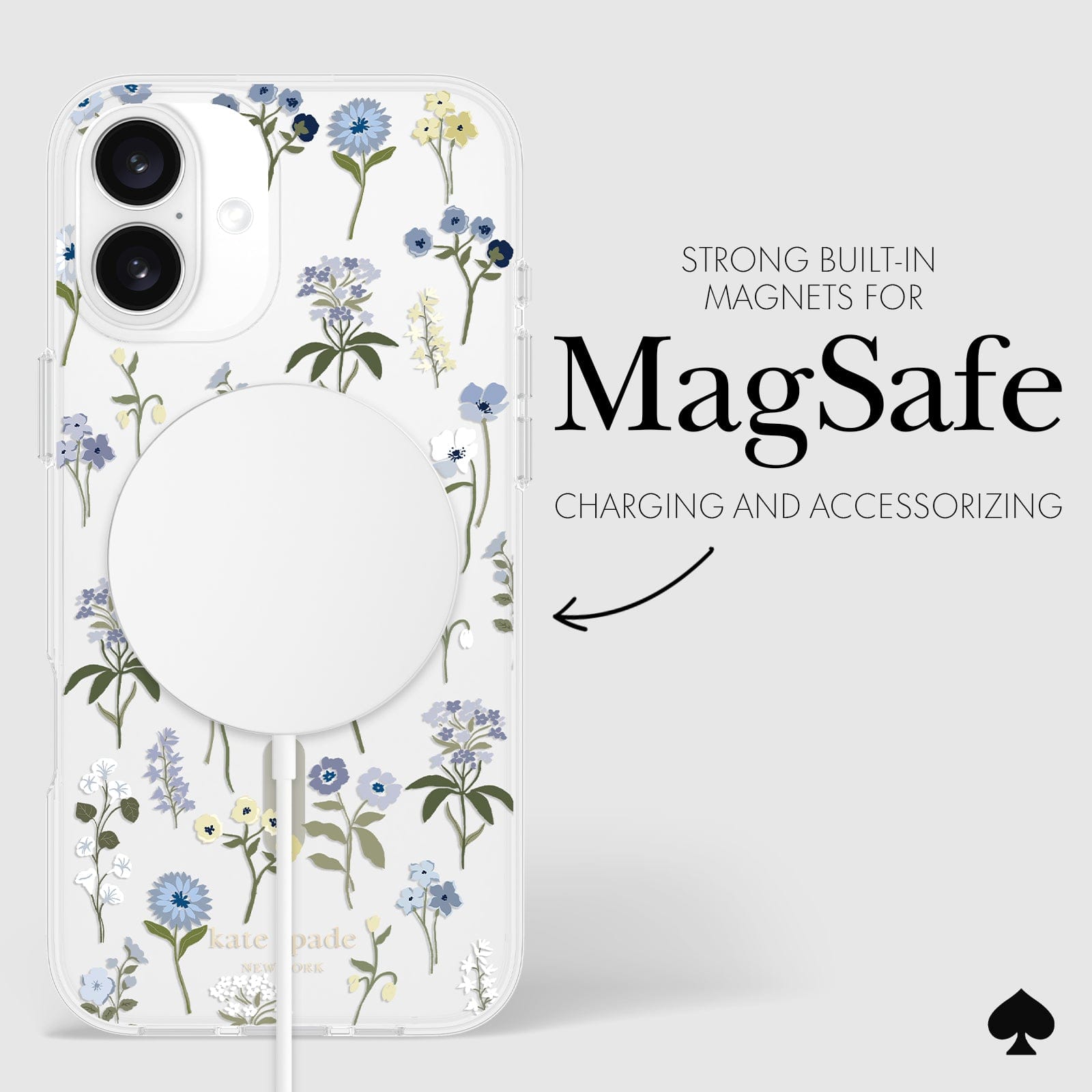 STRONG BUILT-IN MAGNETS FOR MAGSAFE CHARGING AND ACCESSORIZING