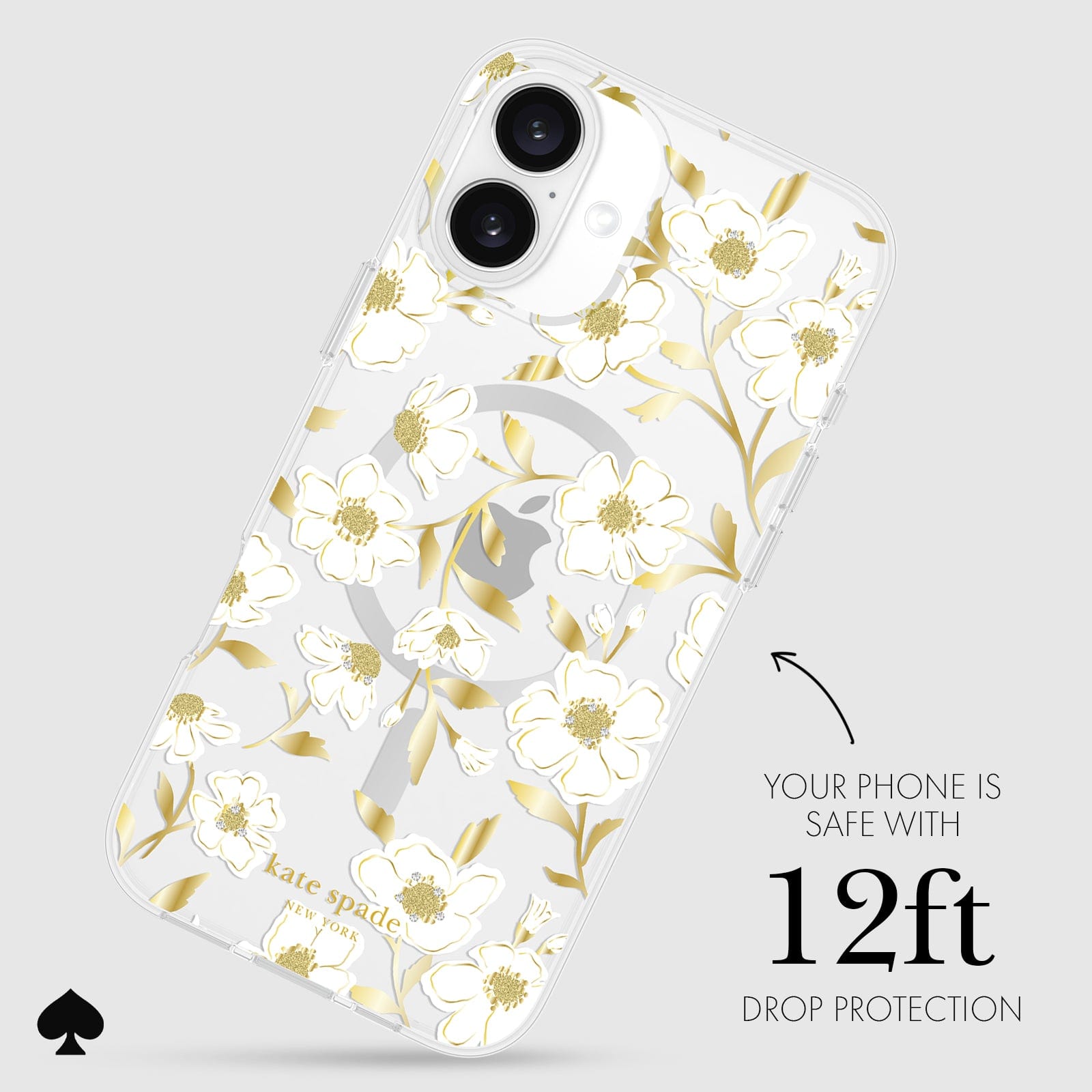 YOUR PHONE IS SAFE WITH 12-FOOT DROP PROTECTION